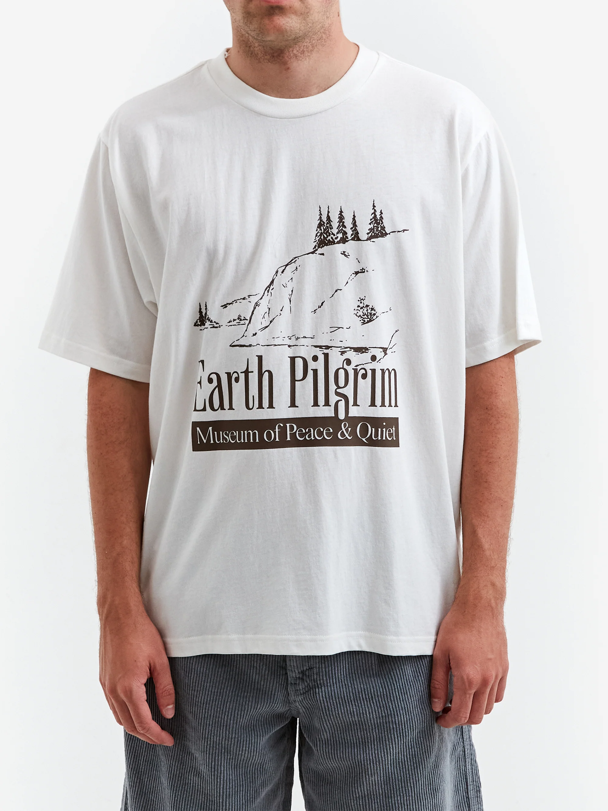 Museum Of Peace & Quiet Earth Pilgrim T-Shirt - White - Image 2