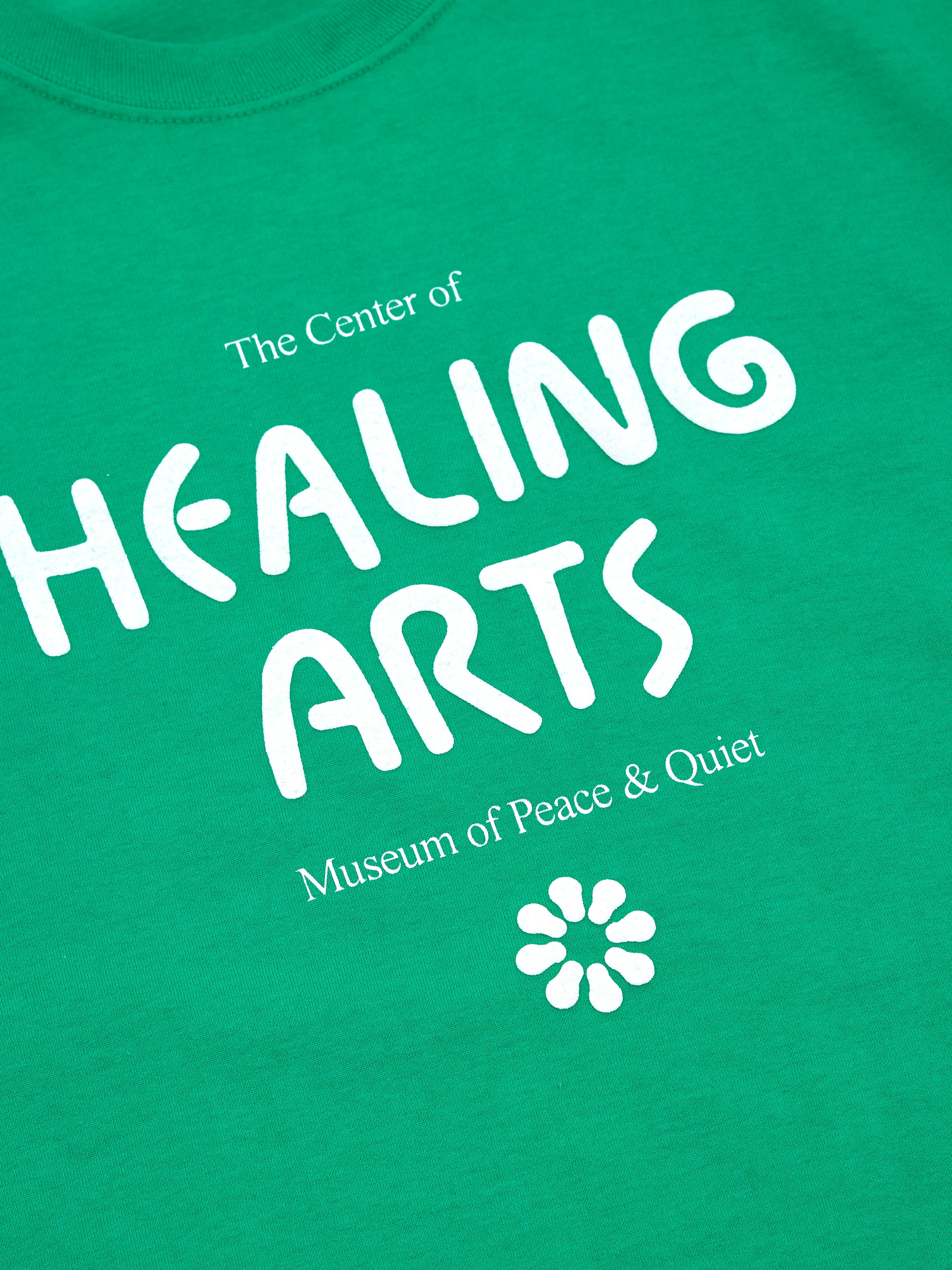 Museum Of Peace & Quiet Healing Arts T-Shirt - Green - Image 3