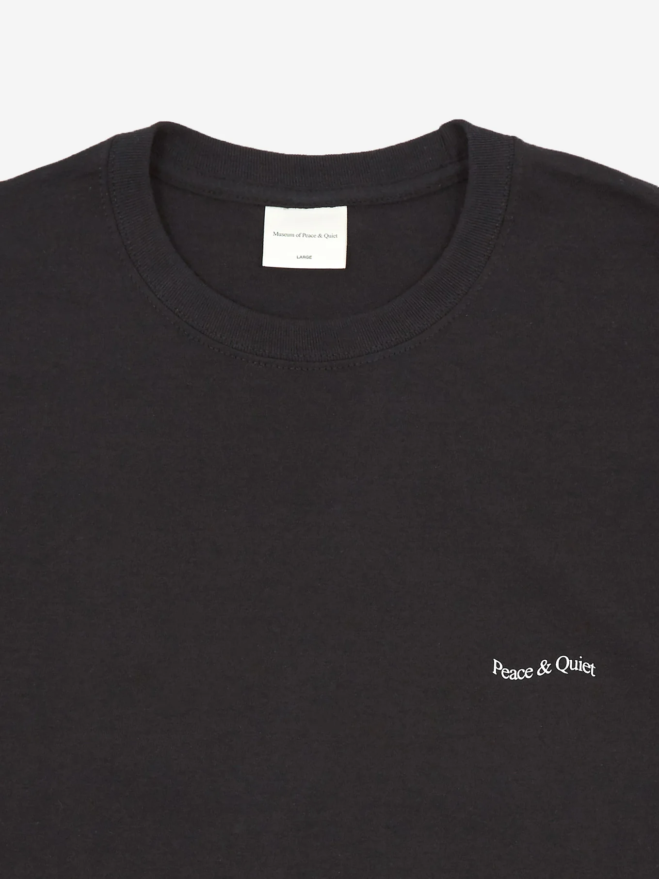 Museum Of Peace & Quiet Micro Wordmark T-Shirt - Black - Image 2