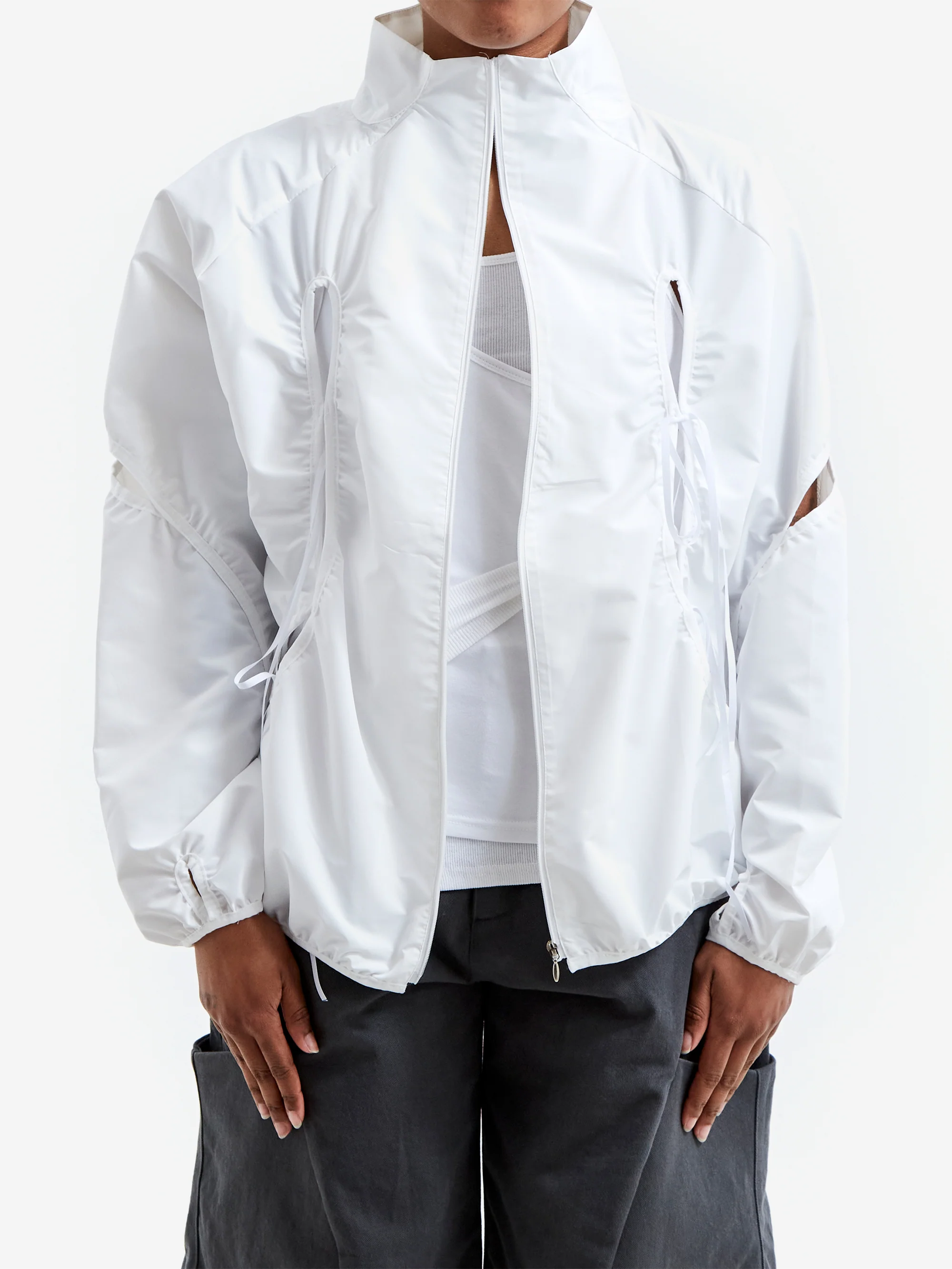 NACHE Cut-Out Wind Breaker - White - Image 2