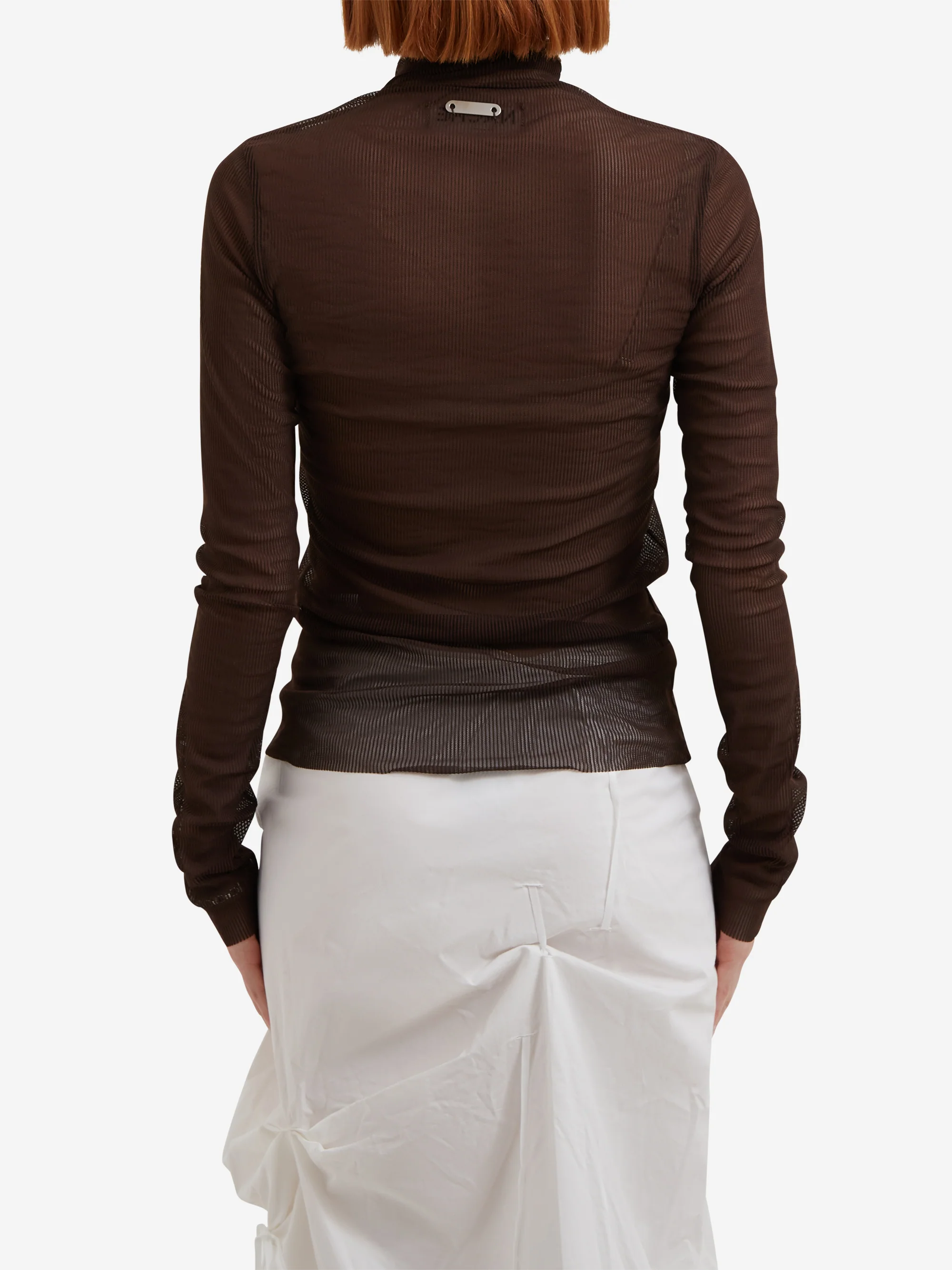 NACHE Pulled Neck Long Sleeve - Brown - Image 3