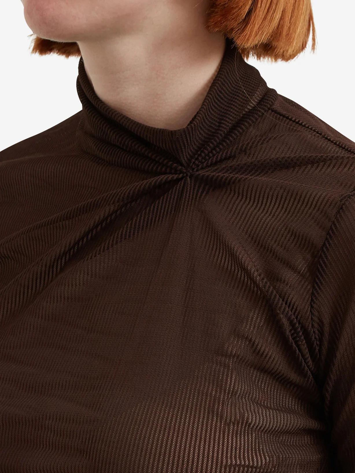 NACHE Pulled Neck Long Sleeve - Brown - Image 4