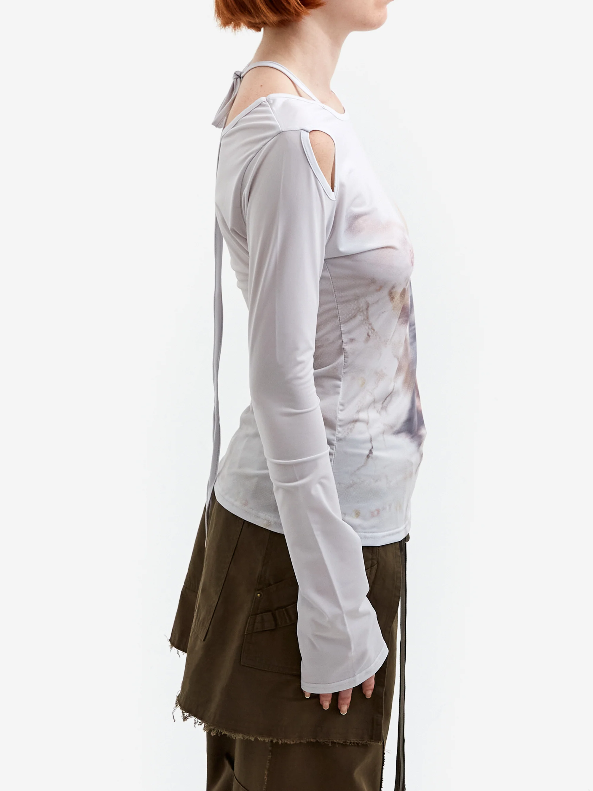 NACHE Slim Fit Long Sleeve Top - Cream - Image 2
