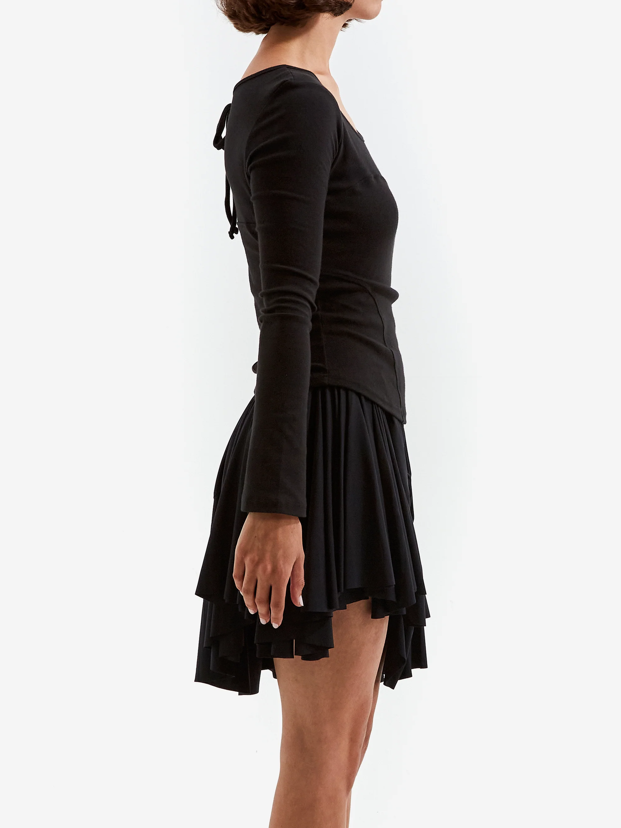 NACHE Unbalance Mix Dress - Black - Image 2