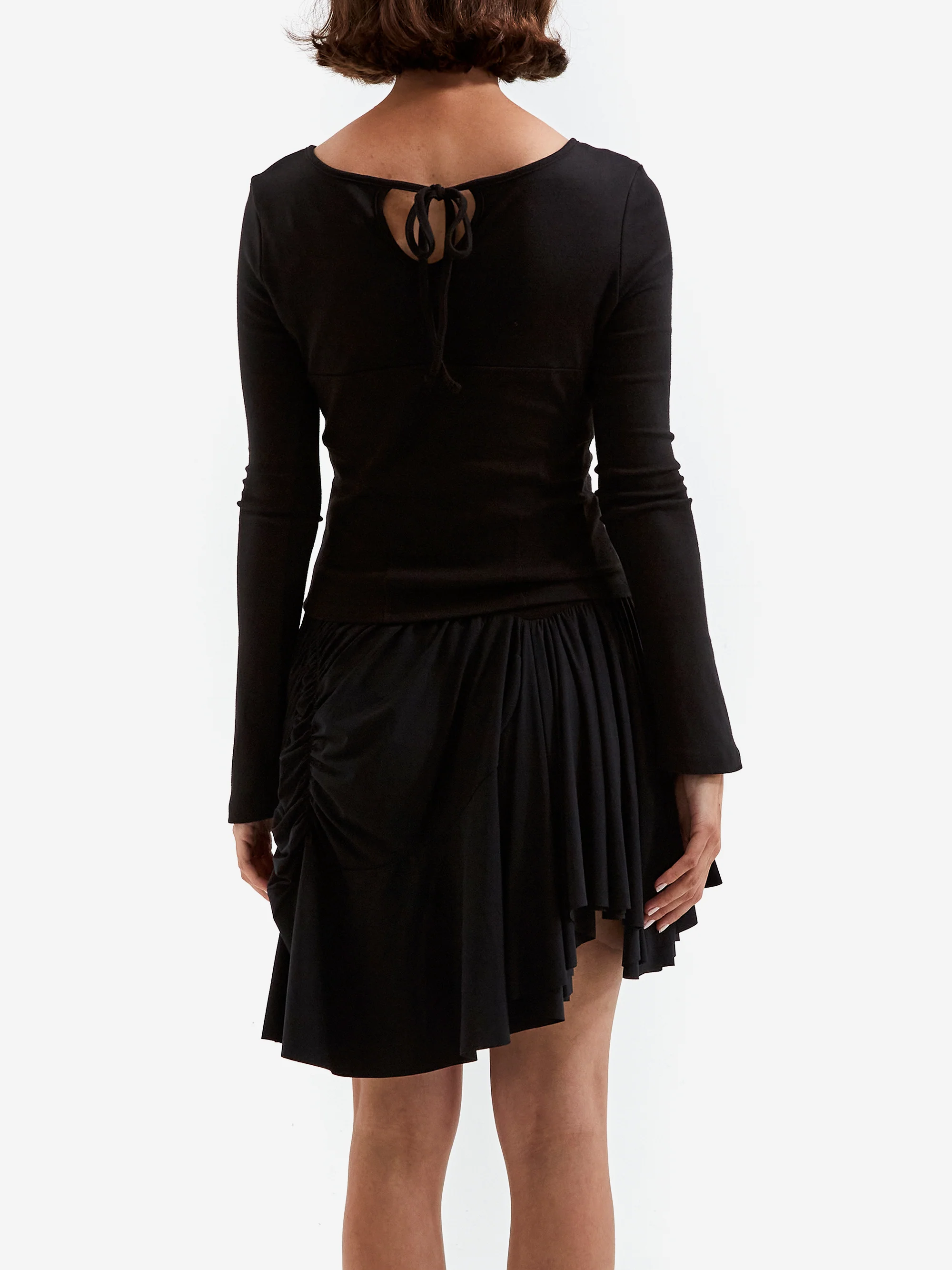 NACHE Unbalance Mix Dress - Black - Image 3