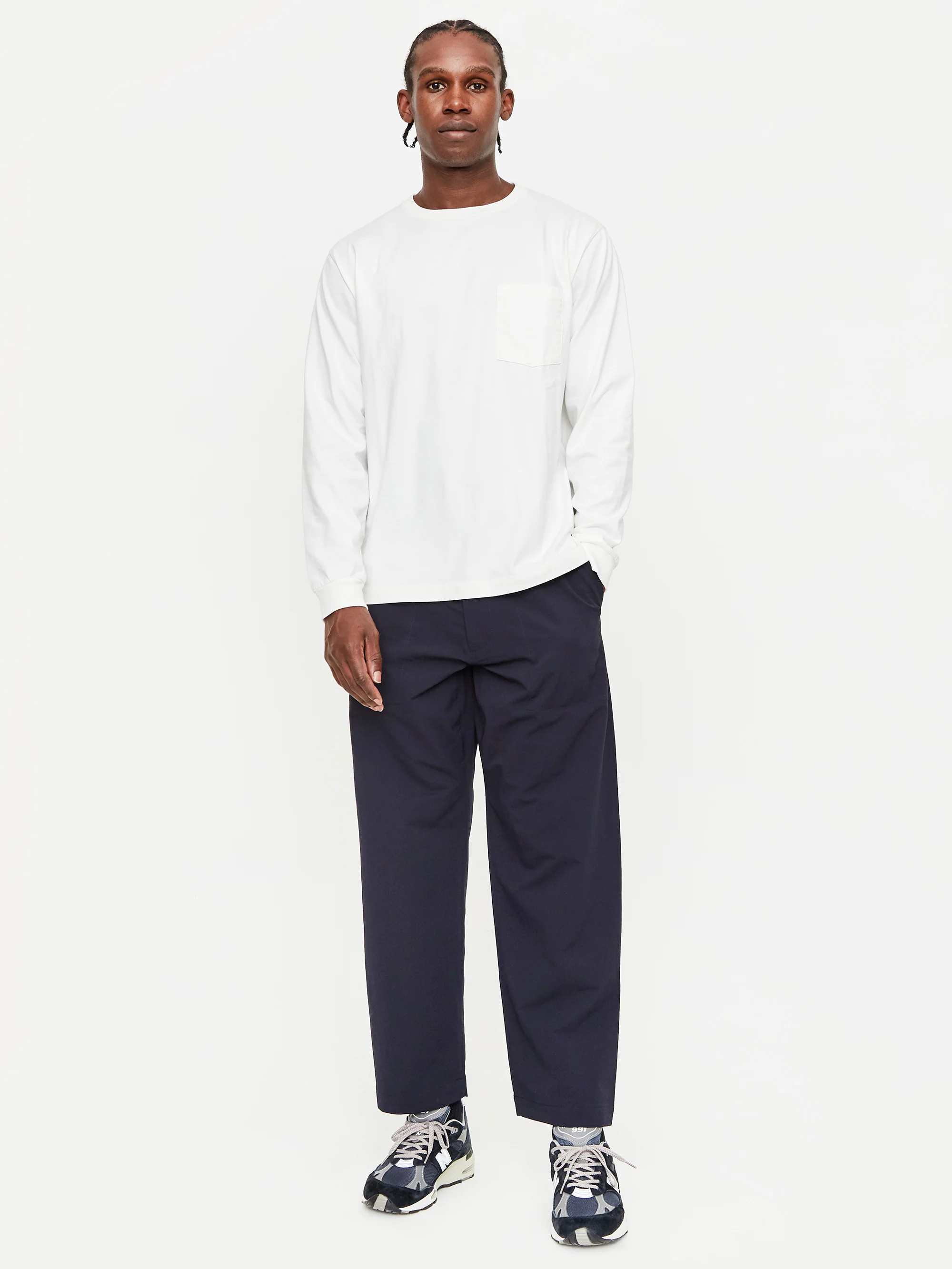 Nanamica ALPHADRY Wide Easy Pant - Navy - old stlye - Image 6