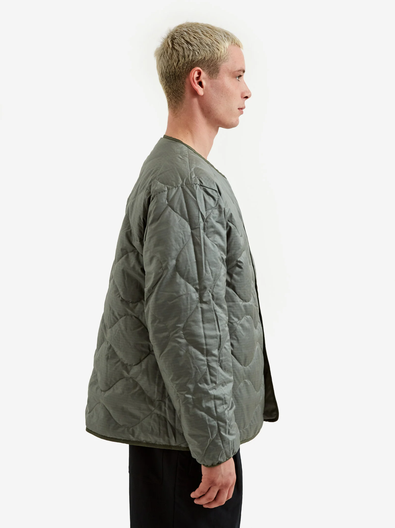 Nanamica Reversible Down Cardigan - Sage Green - Image 10