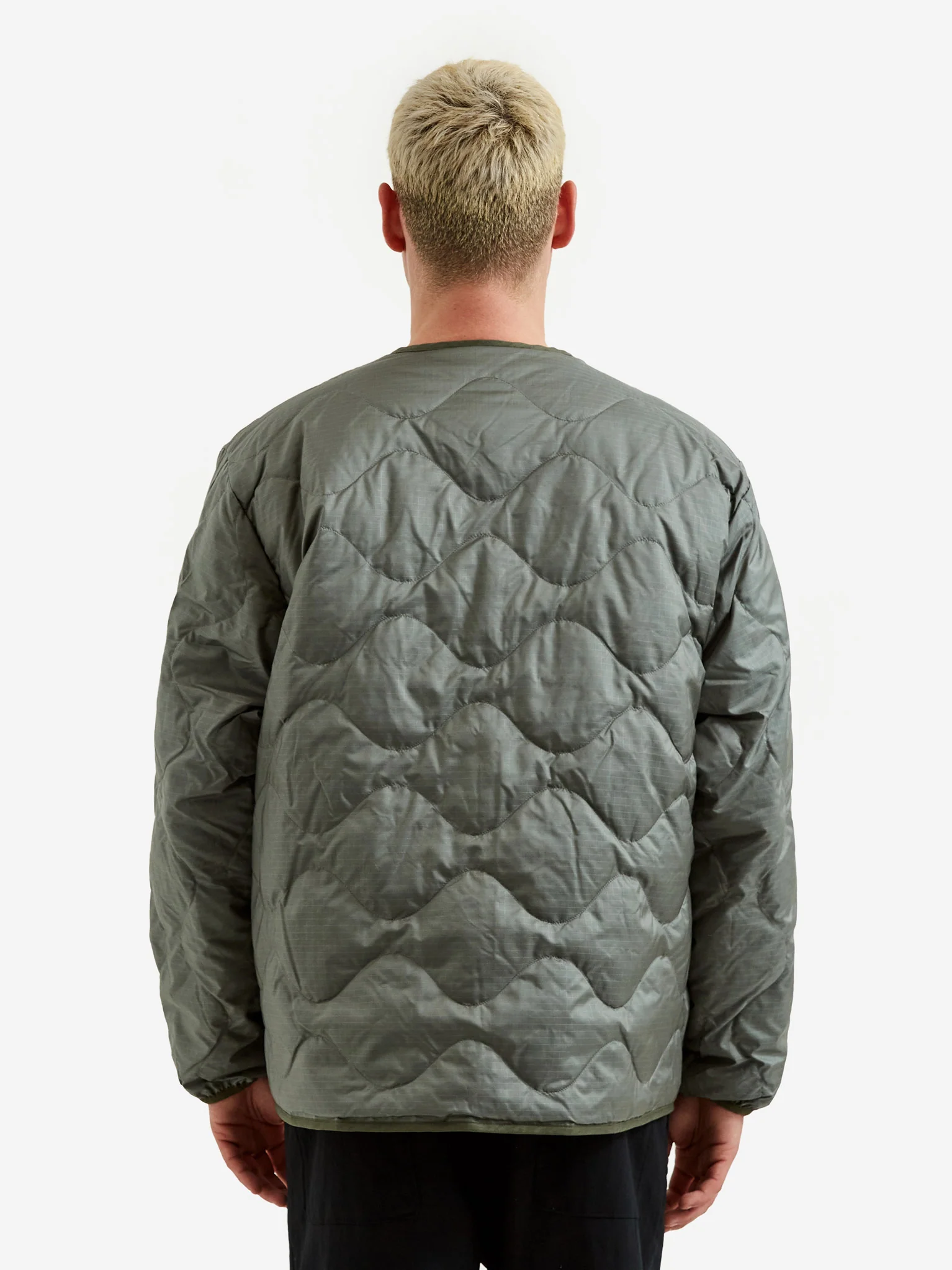 Nanamica Reversible Down Cardigan - Sage Green - Image 11
