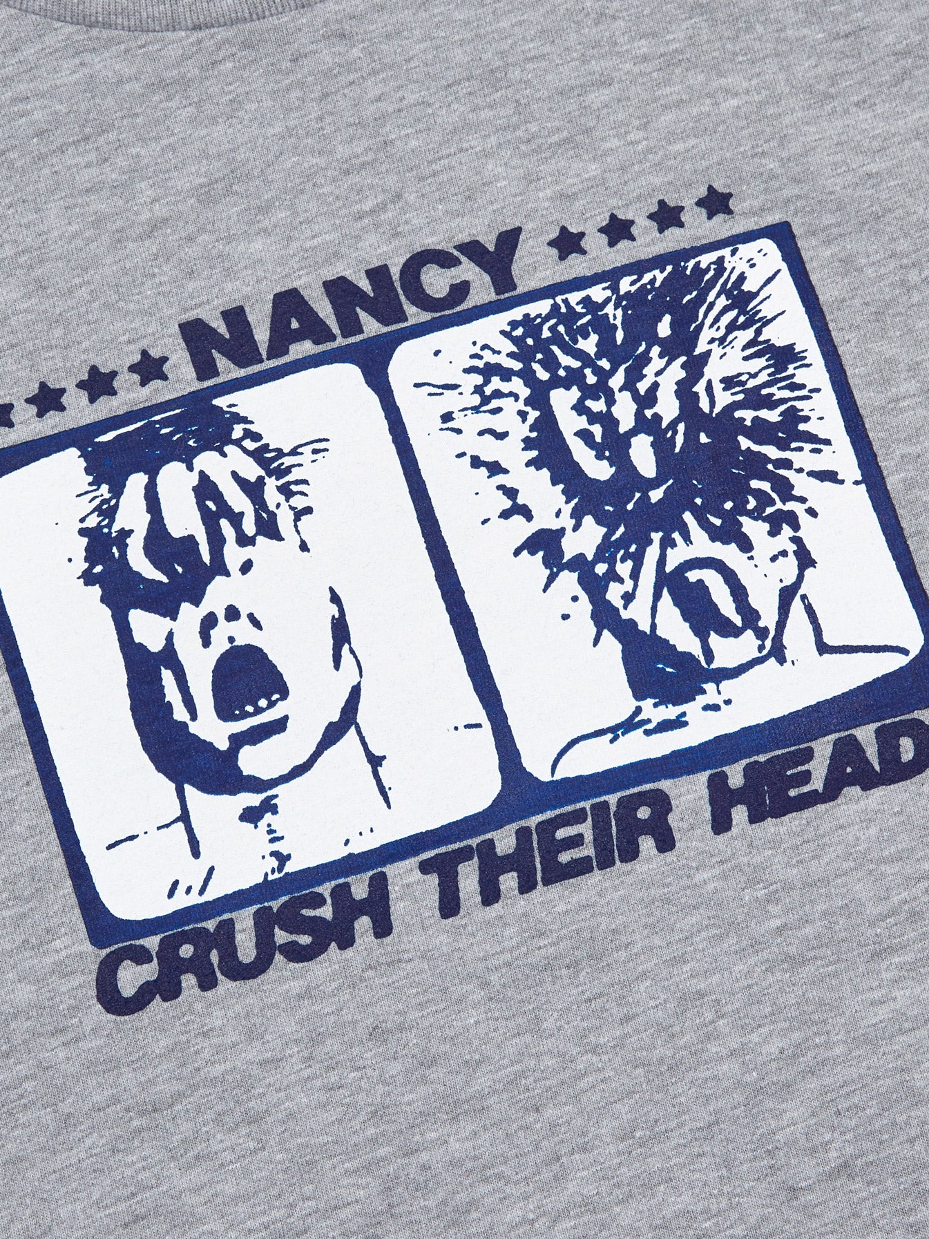 Nancy Crush Their Heads Tee - Heather Grey - Image 5