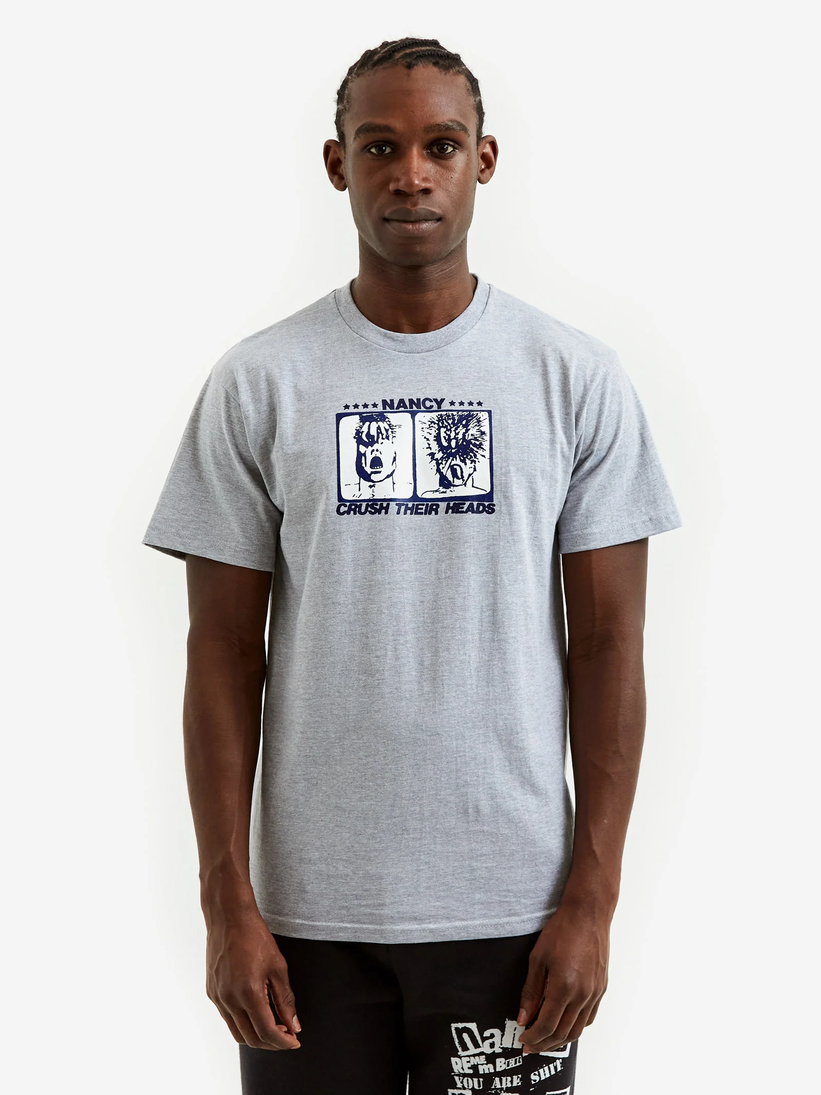 Nancy Crush Their Heads Tee - Heather Grey - Image 7