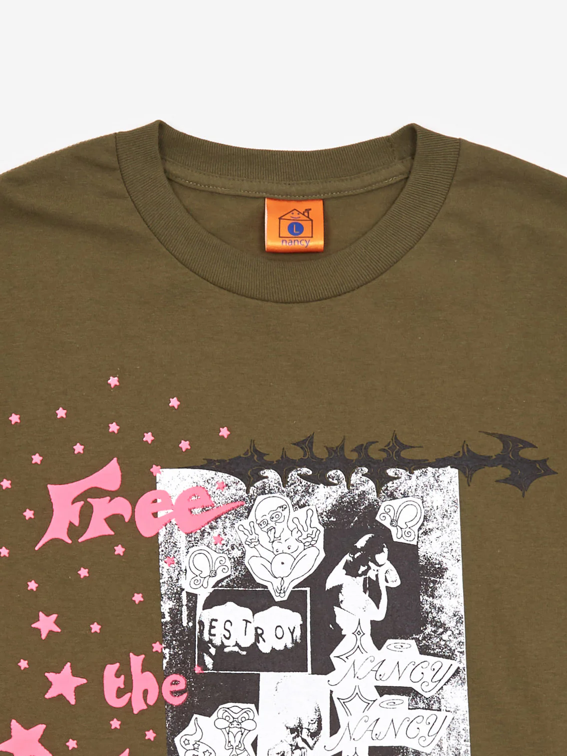 Nancy Free Love Long Sleeve T-Shirt W - Olive - Image 2