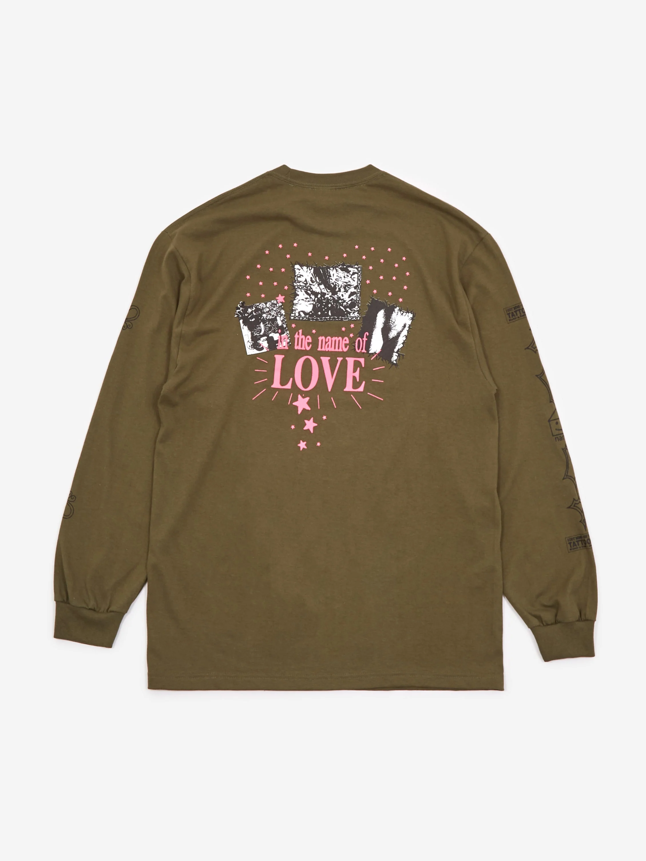 Nancy Free Love Long Sleeve T-Shirt W - Olive - Image 3