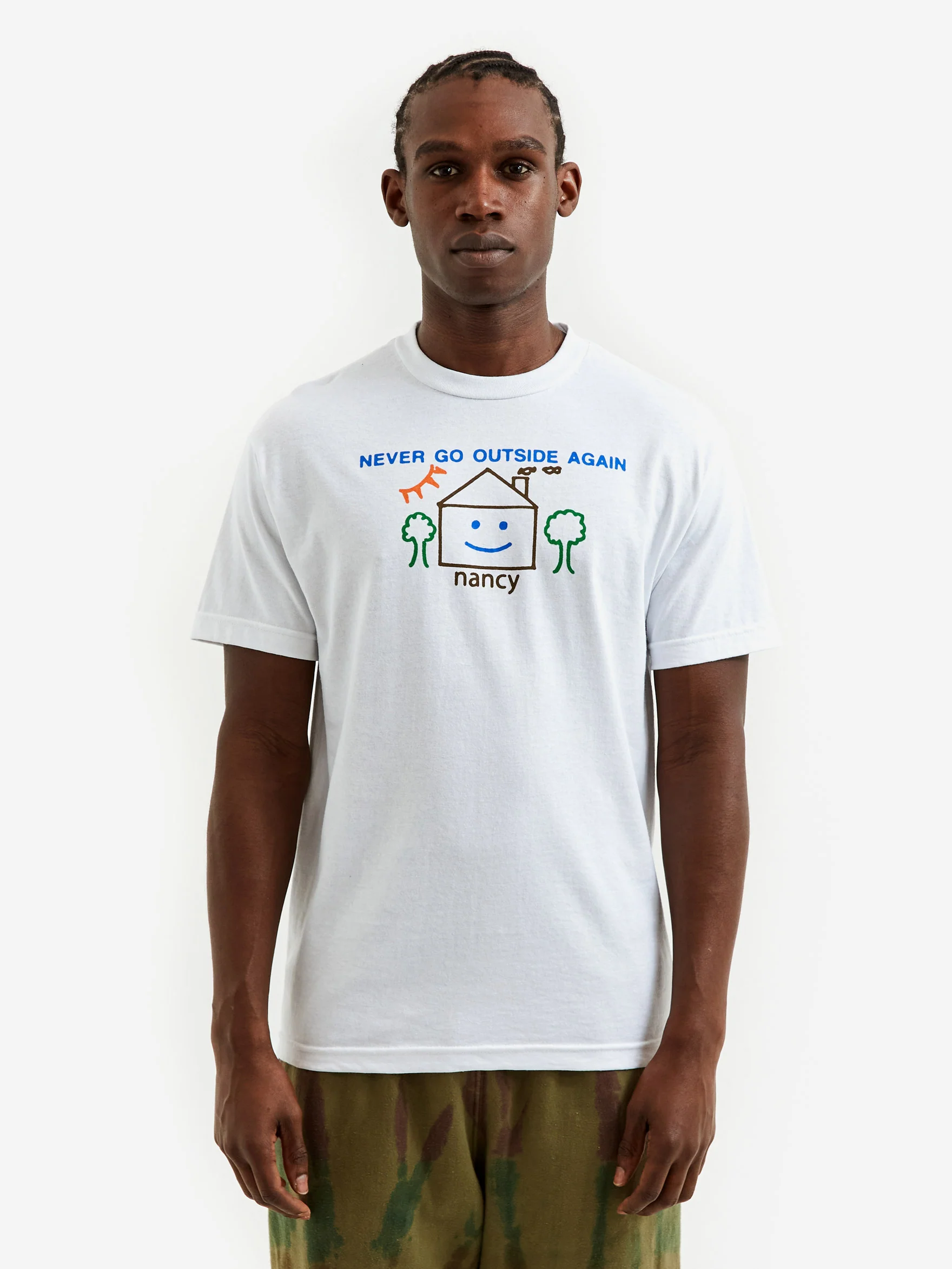 Nancy Never Go Outside Again, Again Tee - White - Image 2
