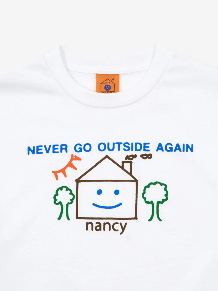 Nancy Never Go Outside Again, Again Tee - White - Image 3