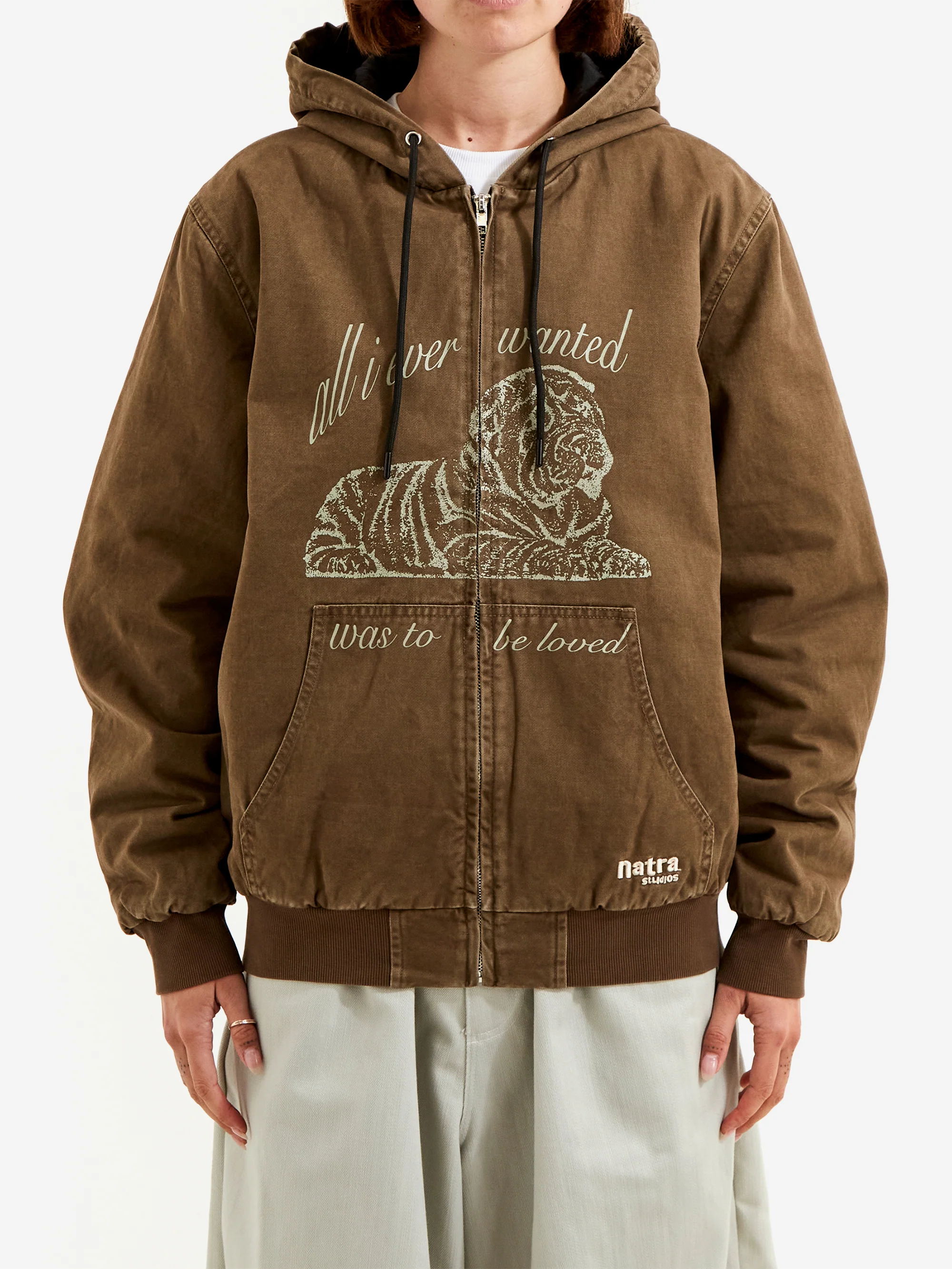 Natra Studios Bear Workwear Jacket - Brown - Image 3