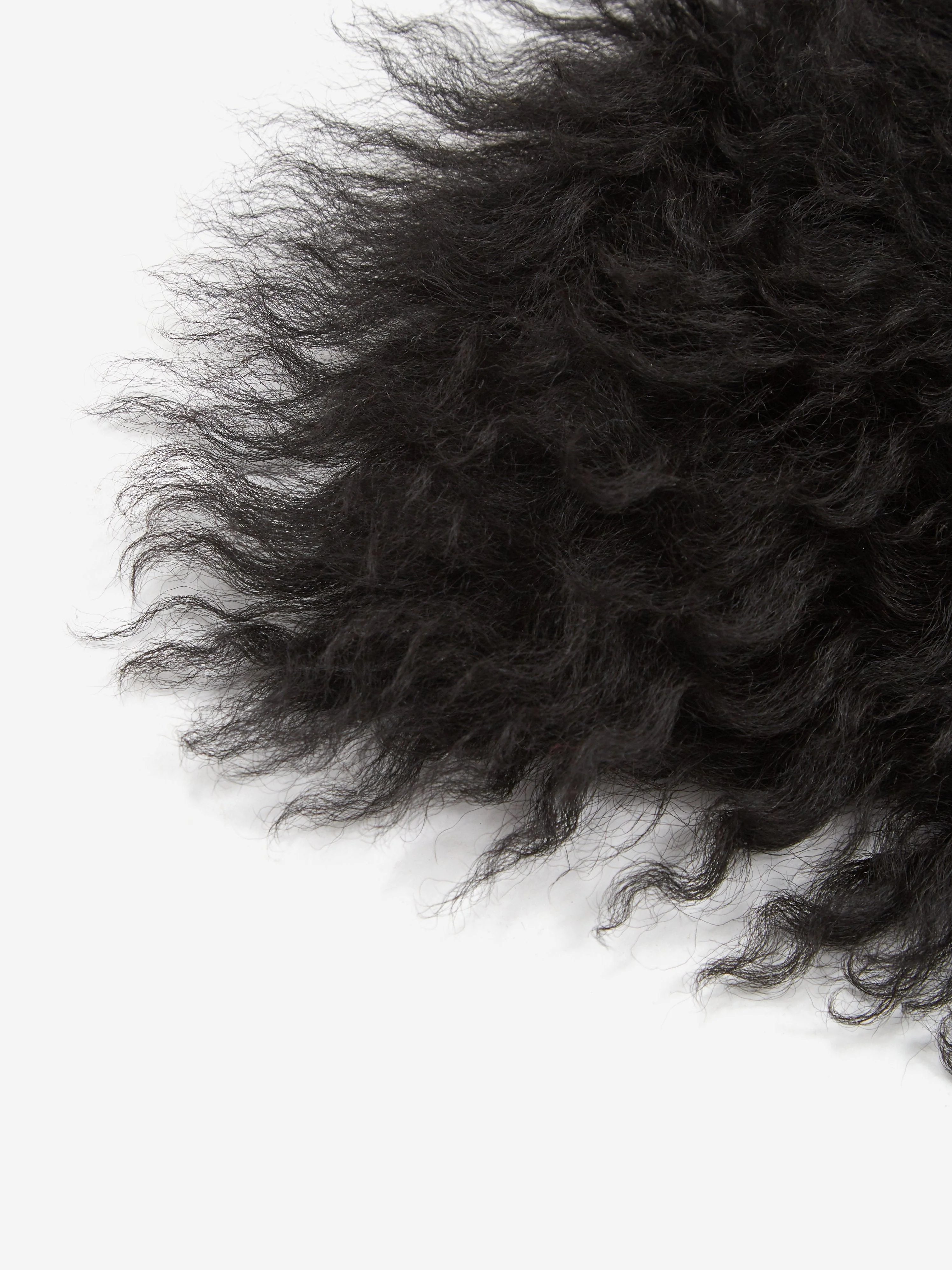 Natures Collection Curly Sheepskin Rug - Black - Image 2