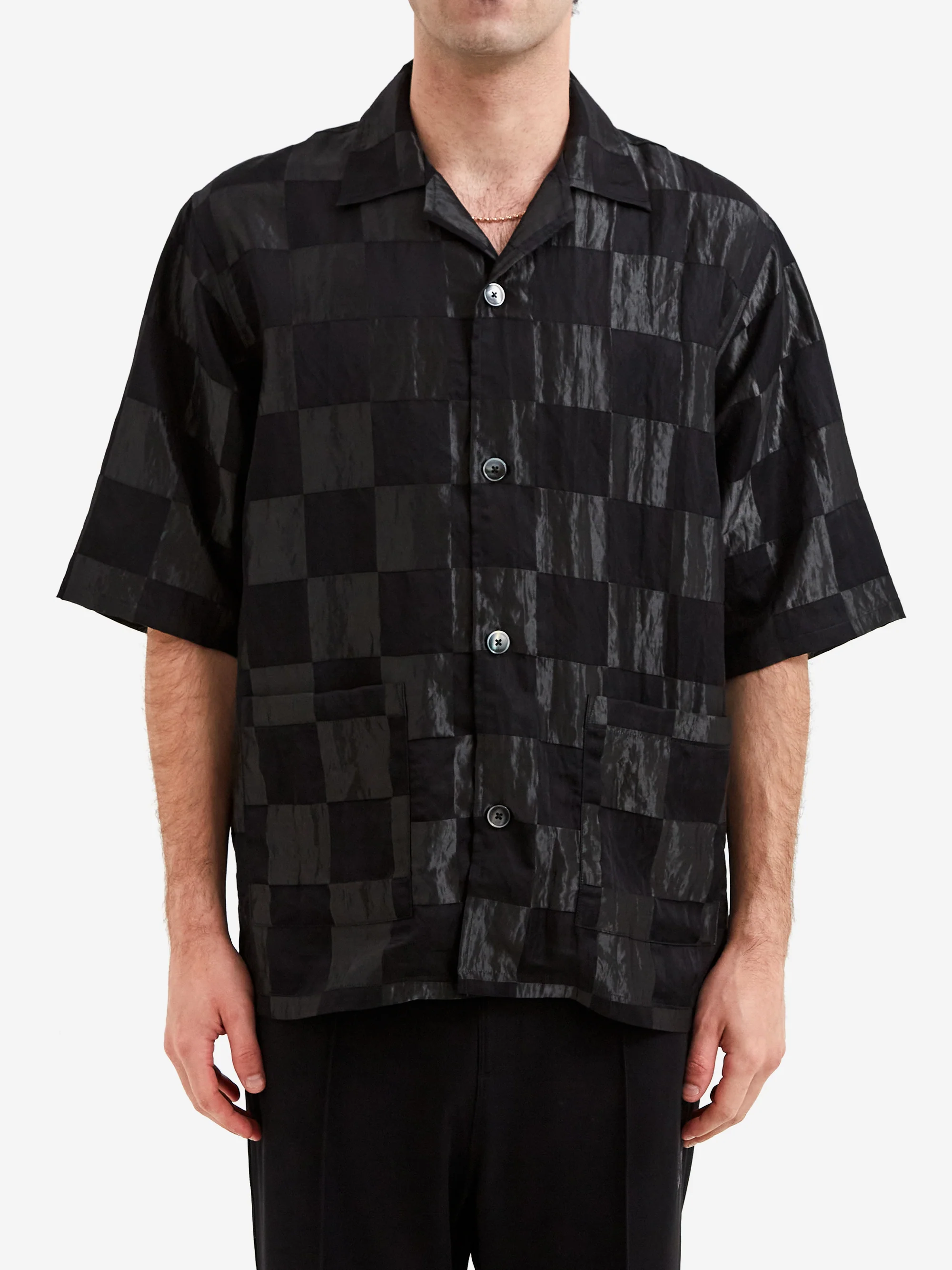 Needles Cabana Shirt - Bright Cloth/Checker Black - Image 2