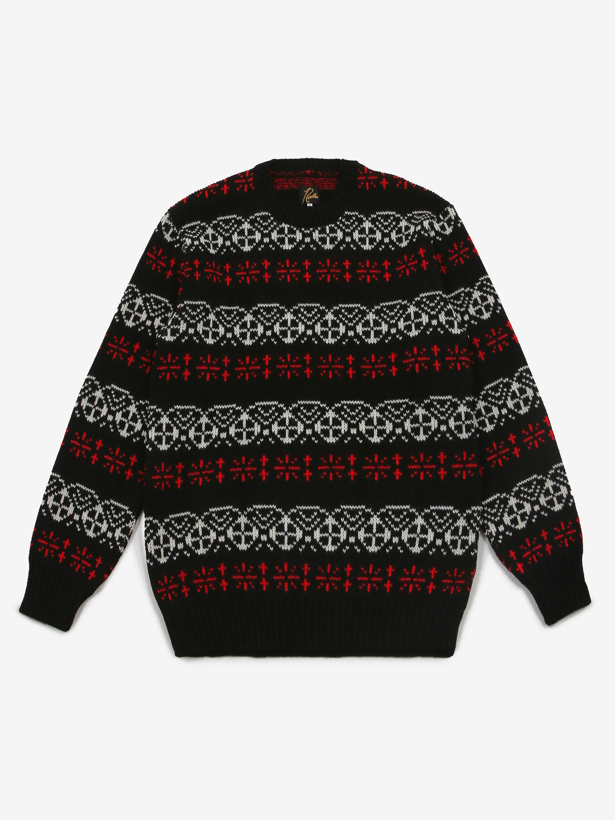 Needles Crewneck Nordic Sweater - Black