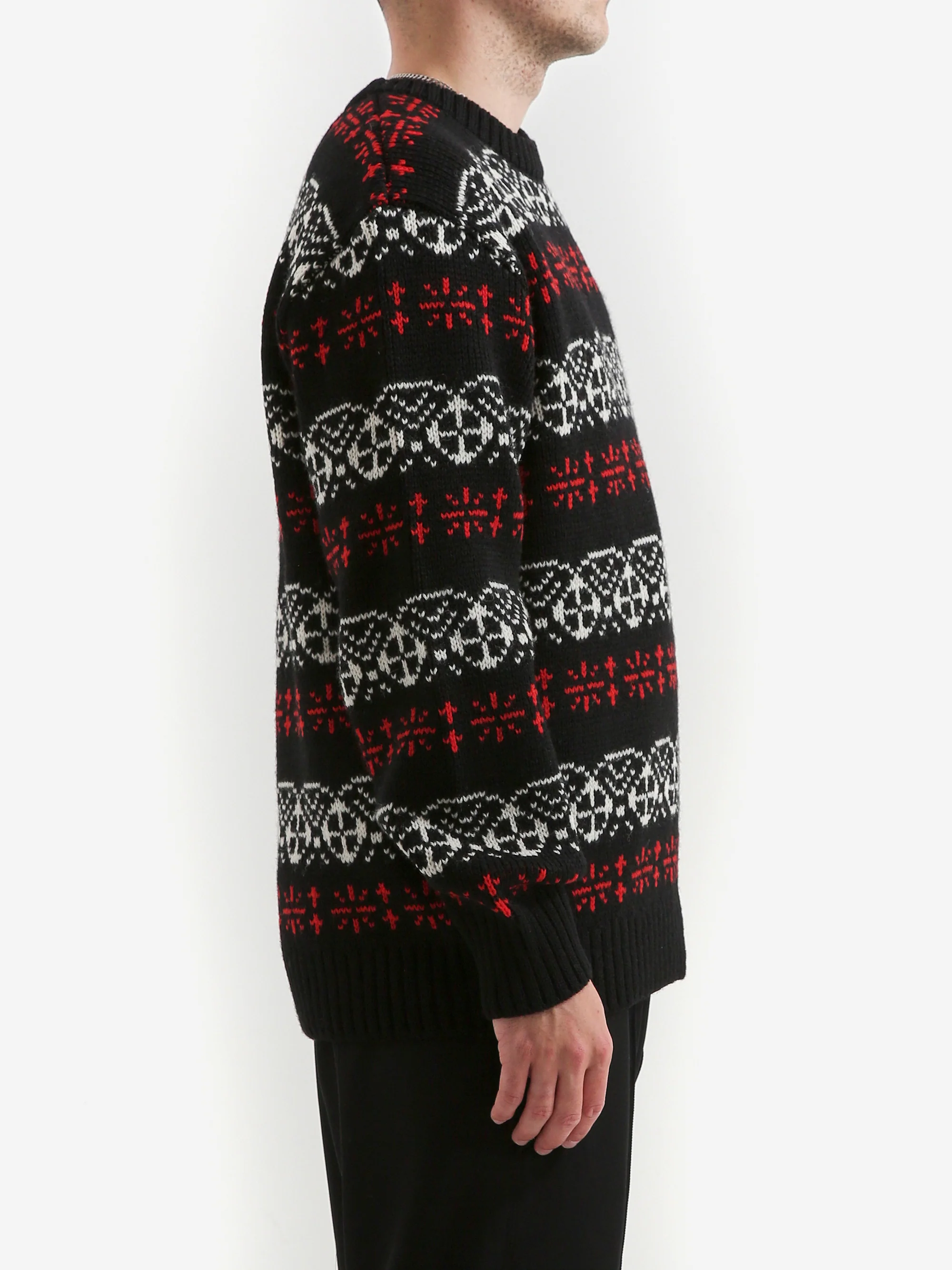 Needles Crewneck Nordic Sweater - Black - Image 4