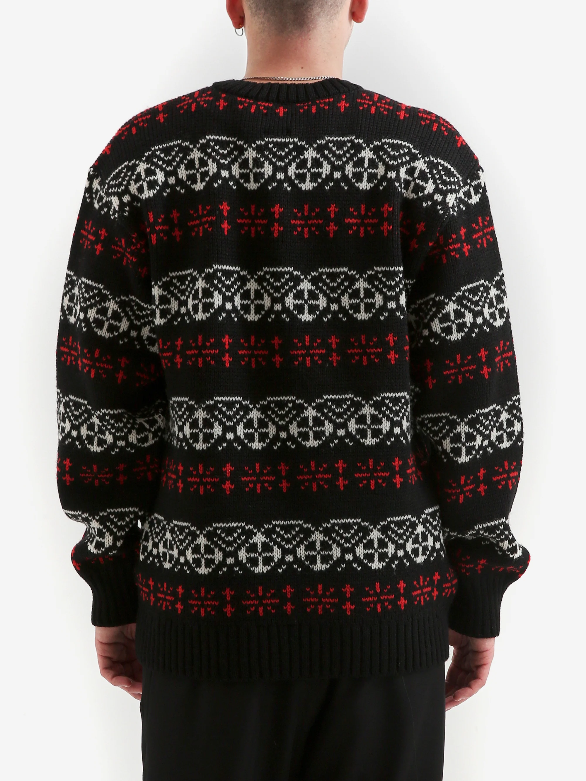 Needles Crewneck Nordic Sweater - Black - Image 5