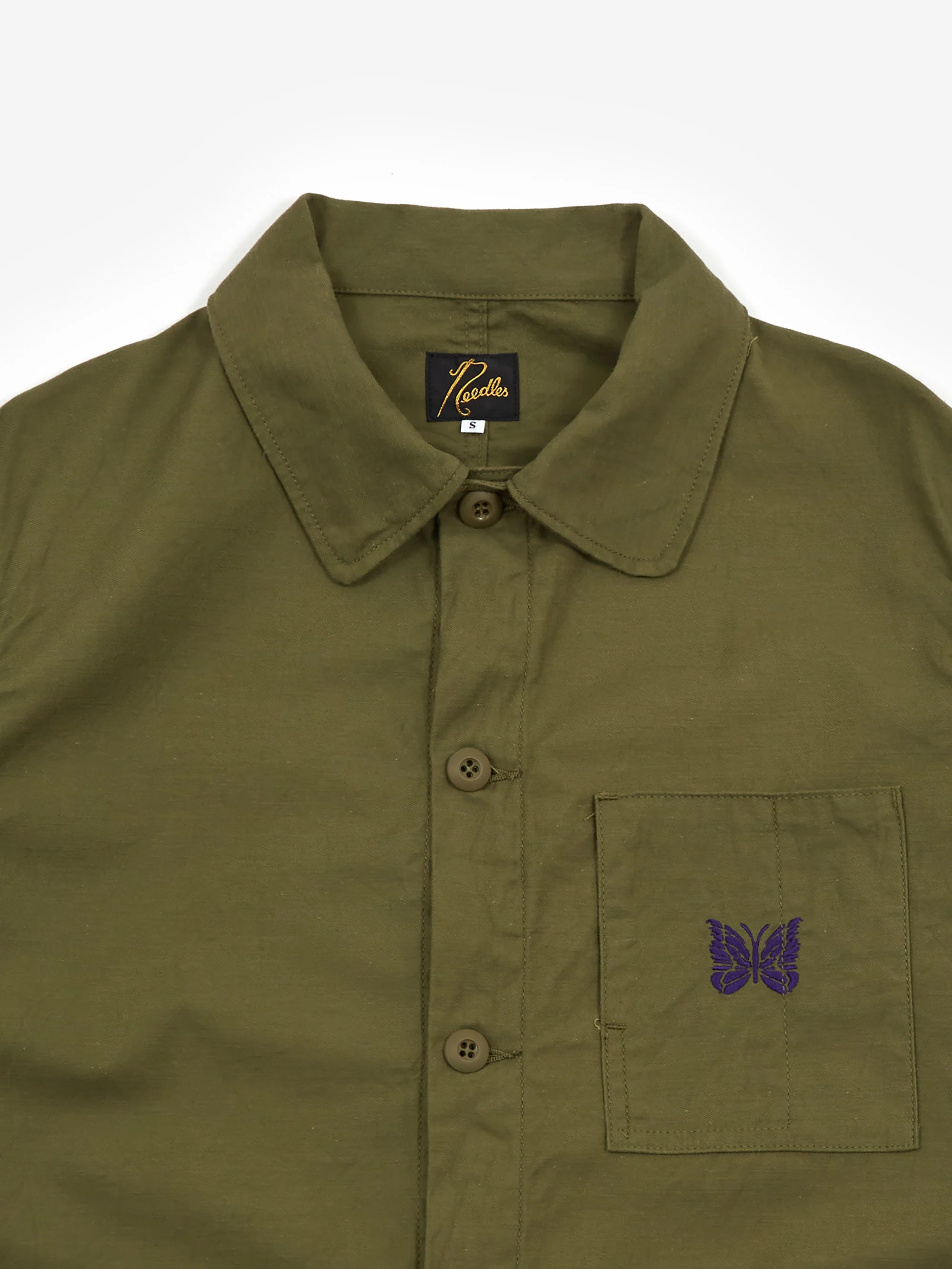 Needles D.N. Coverall - Back Sateen - Olive - Image 6