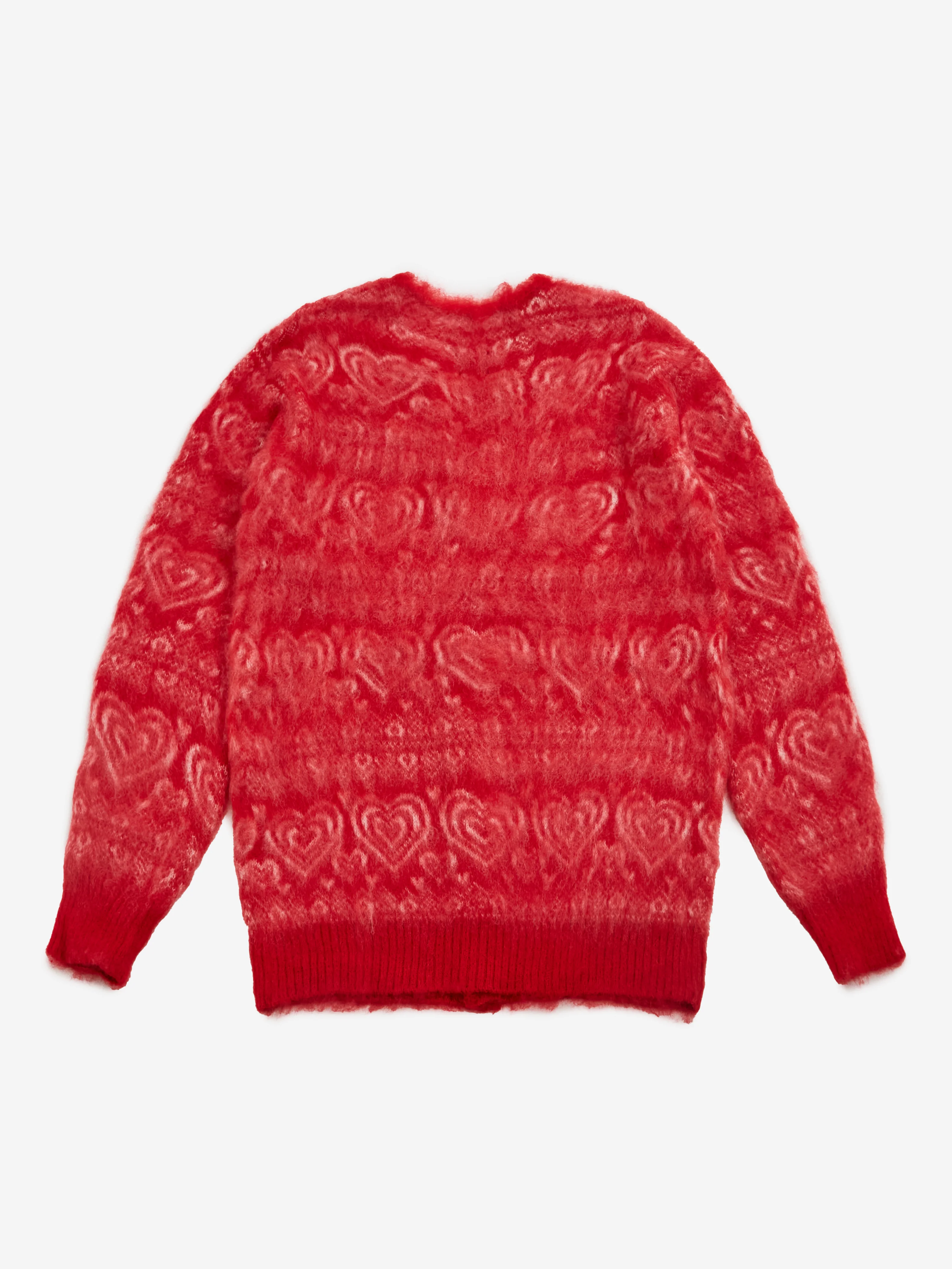 Needles Mohair Heart Cardigan - Red - Image 4