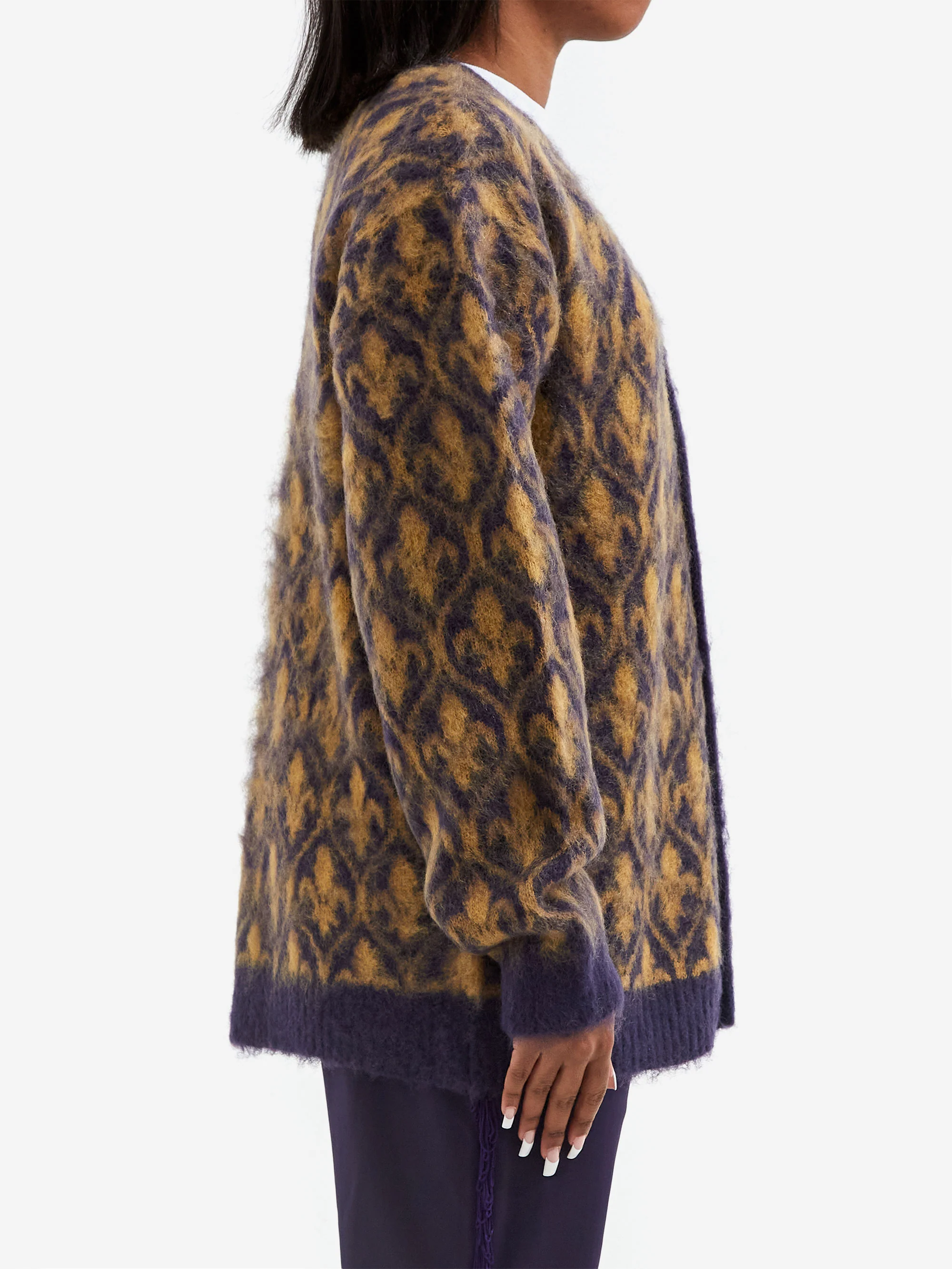 Needles Mohair Ornament Cardigan - Purple - Image 2