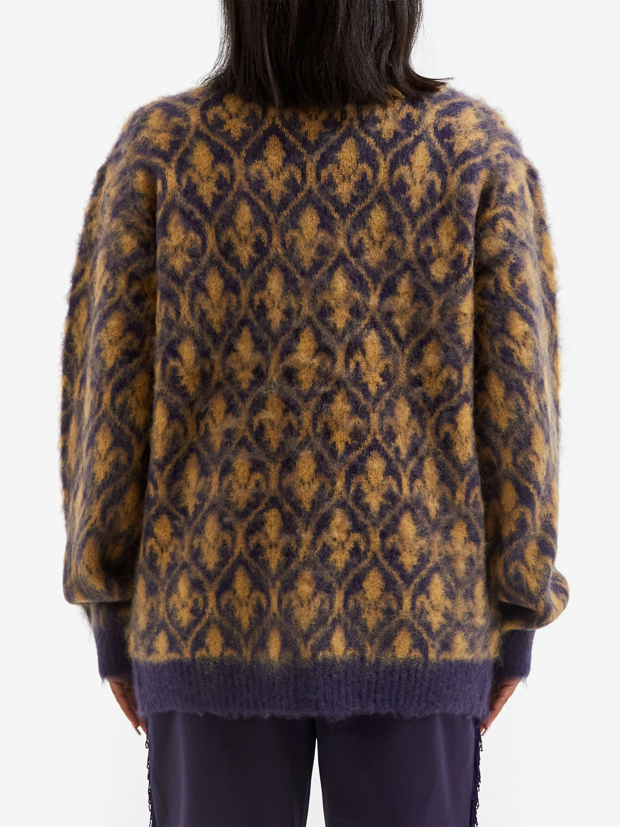 Needles Mohair Ornament Cardigan - Purple - Image 3