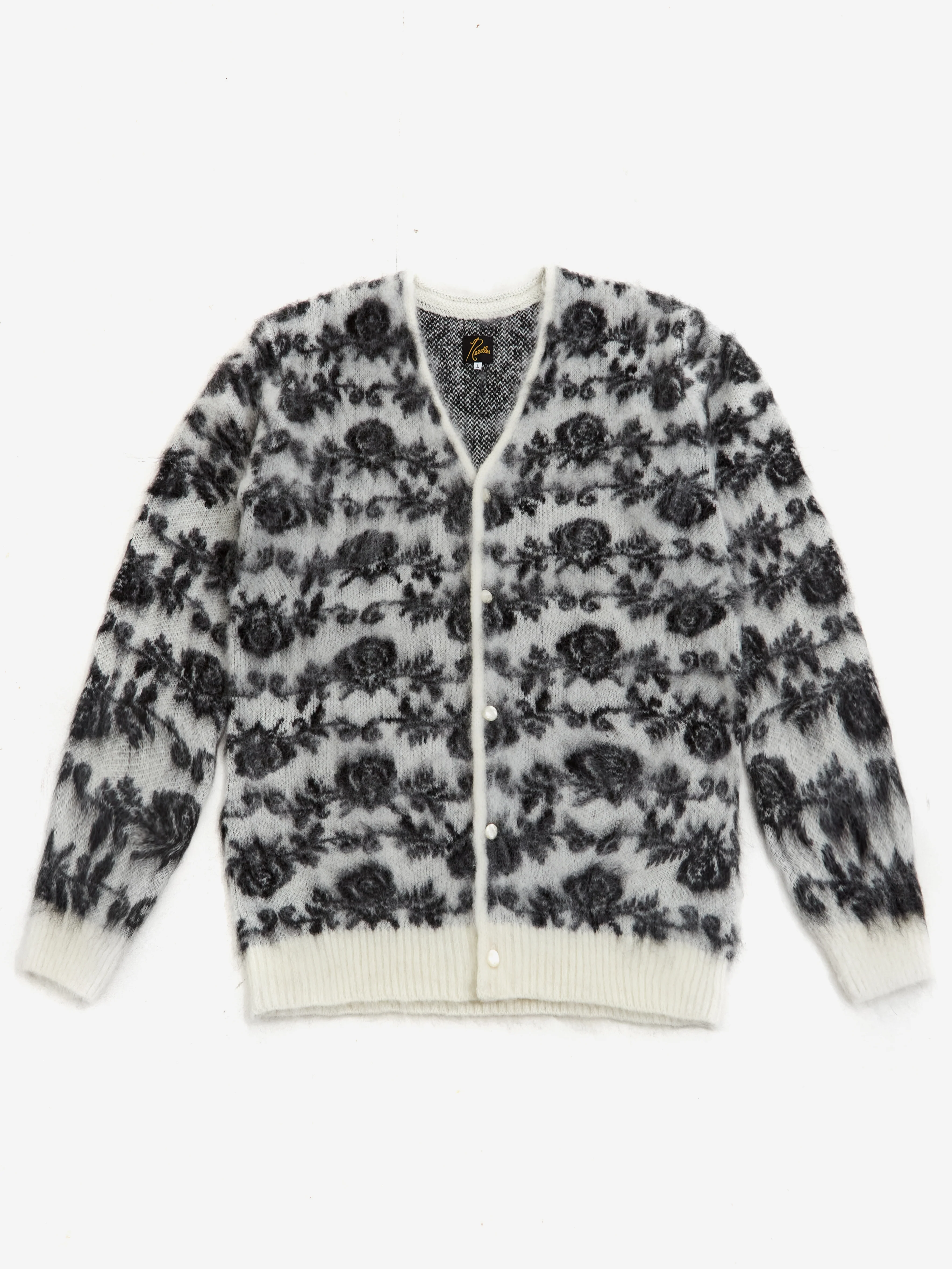 Needles Mohair Rose Cardigan - Ice White
