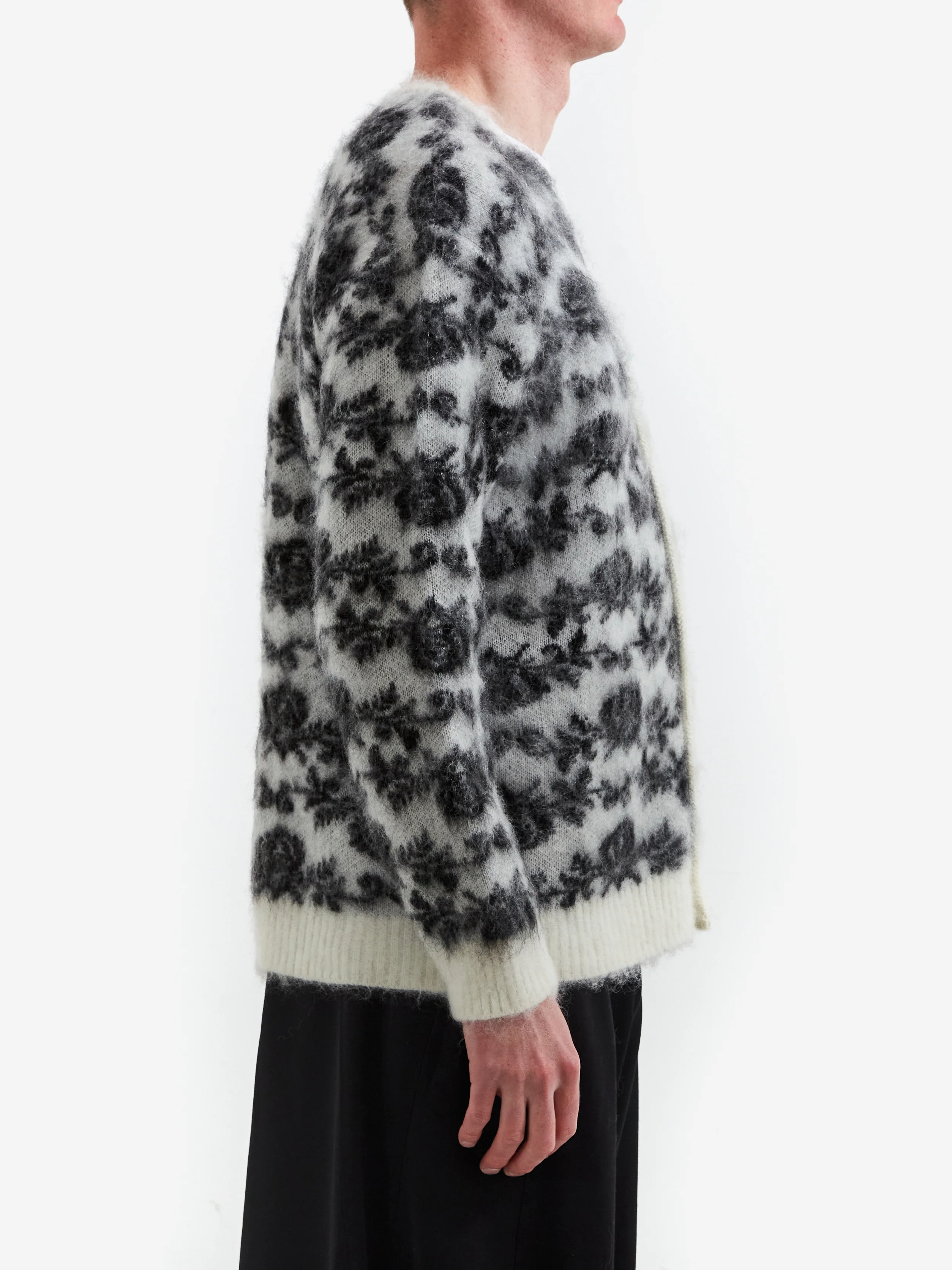 Needles Mohair Rose Cardigan - Ice White - Image 5