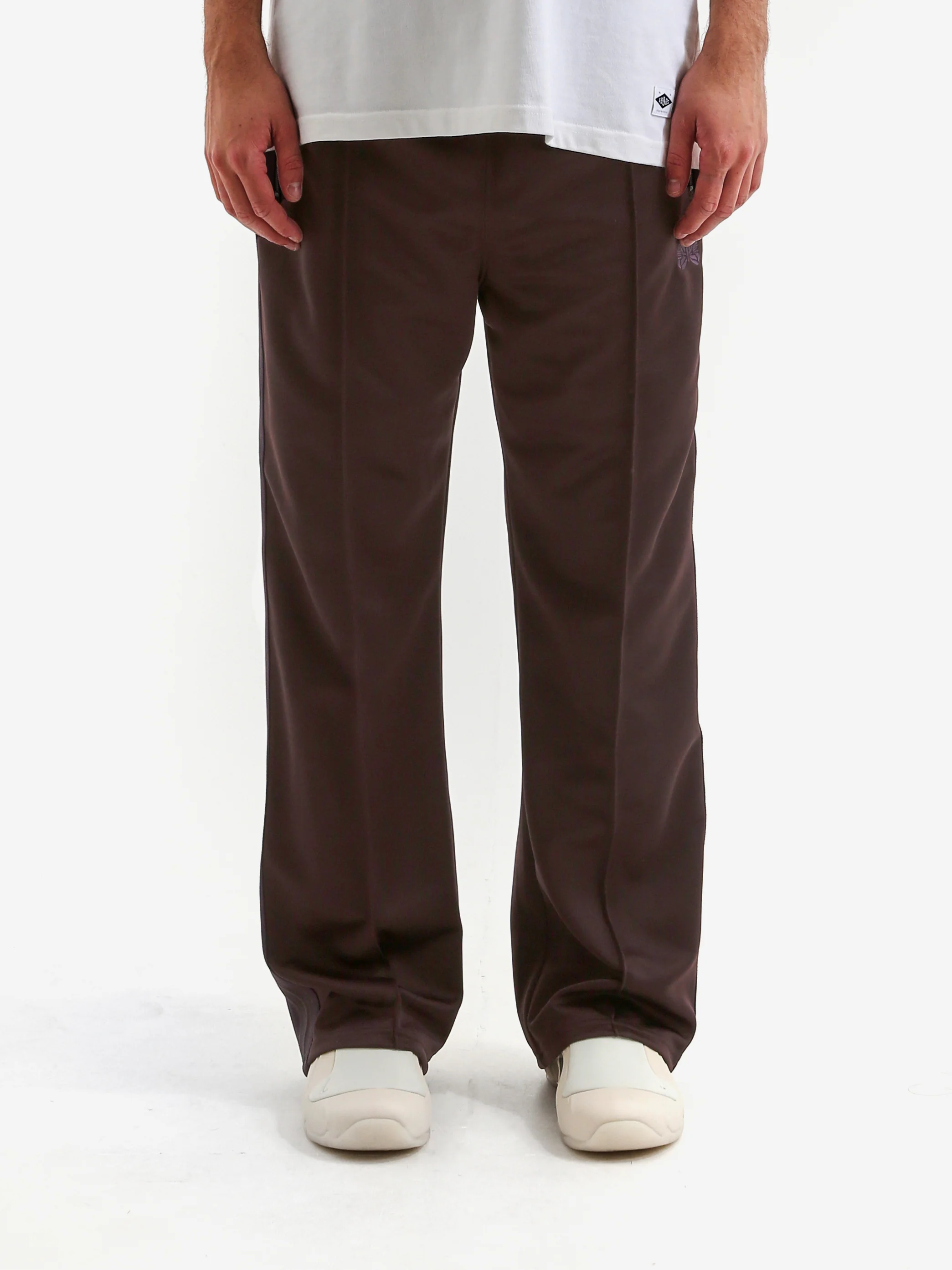 Needles Poly Smooth Track Pant - Dark Brown - Image 2