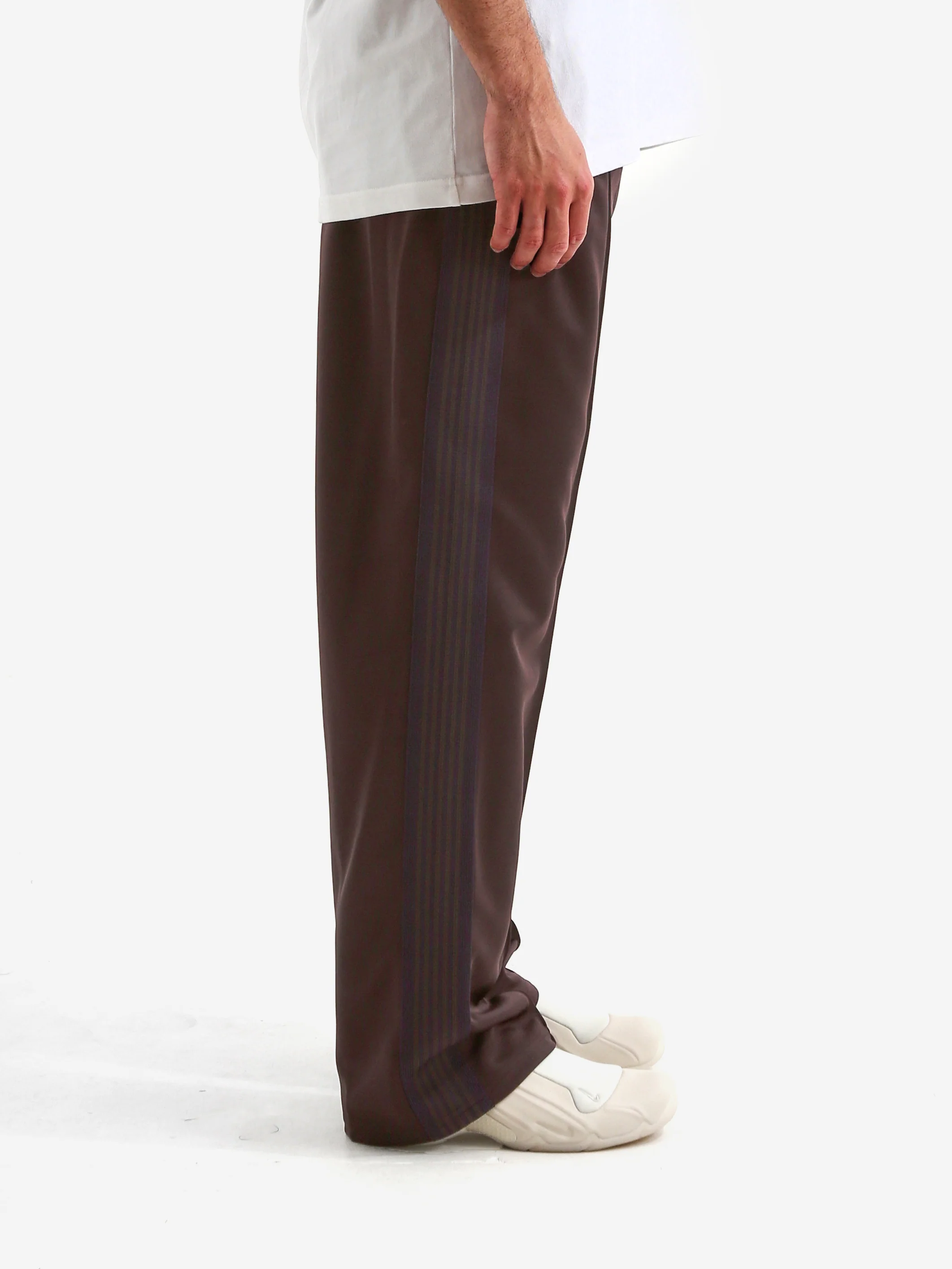 Needles Poly Smooth Track Pant - Dark Brown - Image 4