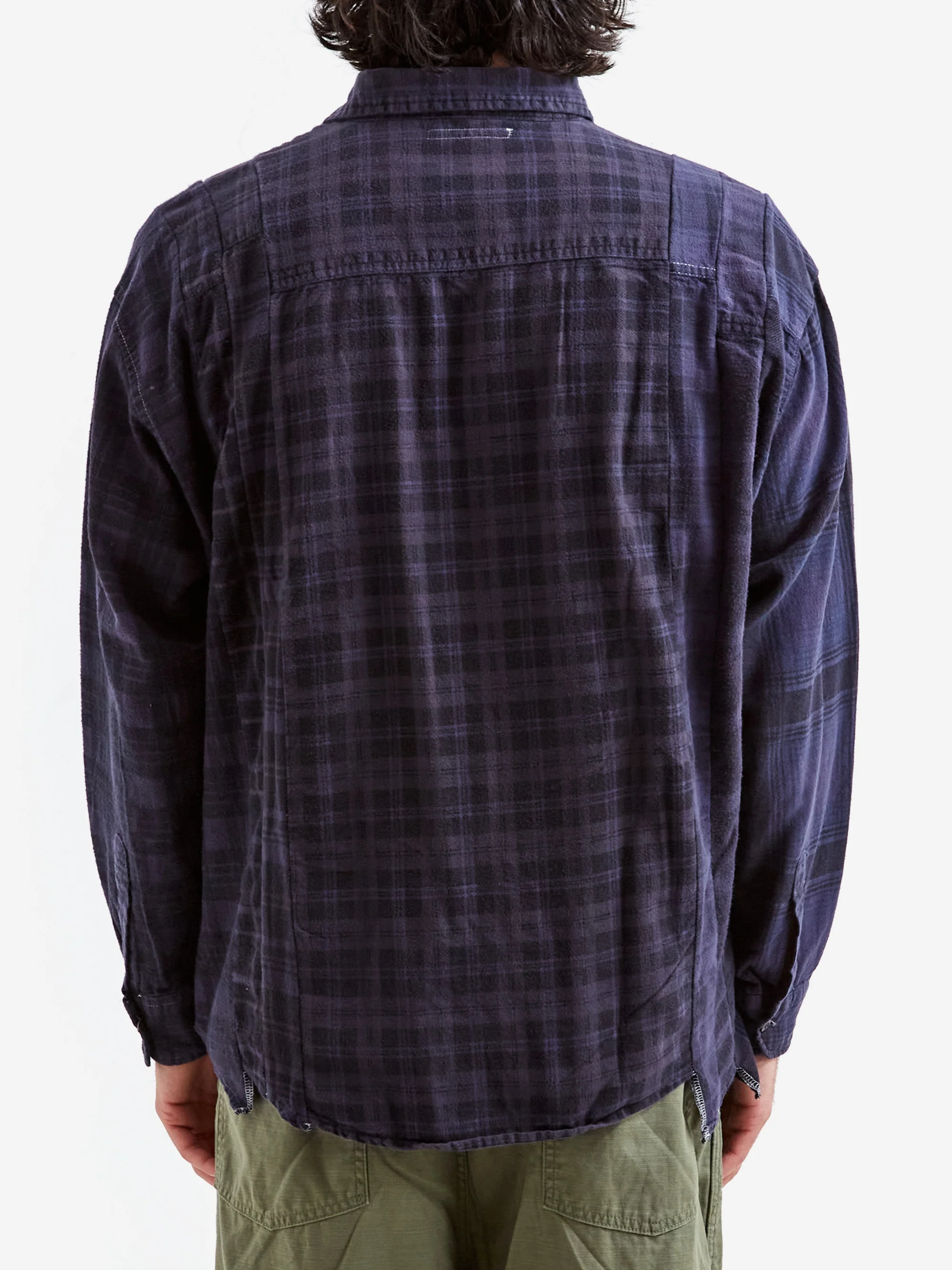 Needles Rebuild 7 Cuts Flannel Shirt / Over Dye - Assorted Sale - Image 8