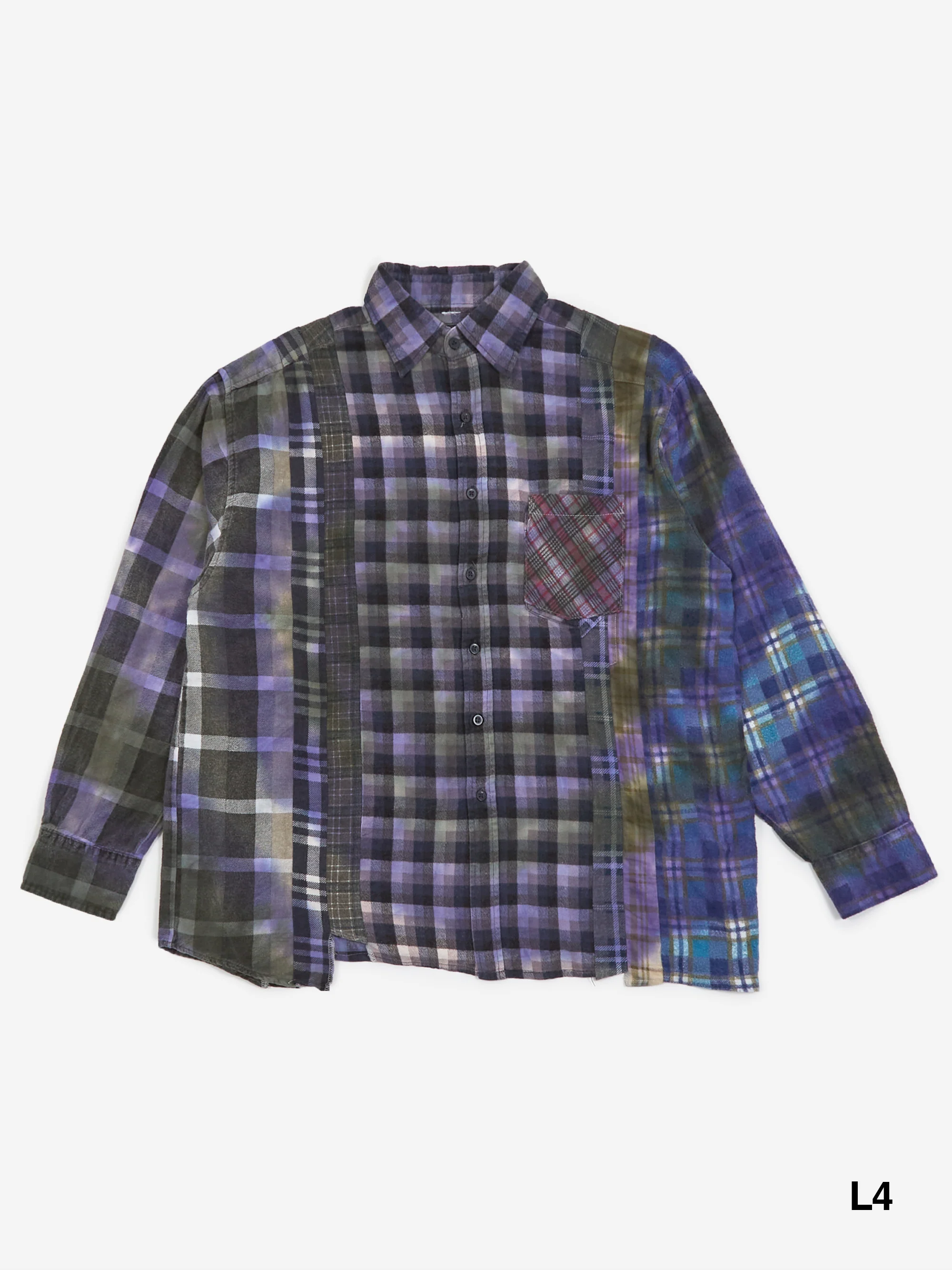 Needles Rebuild 7 Cuts Flannel Shirt Tie Dye - Assorted
