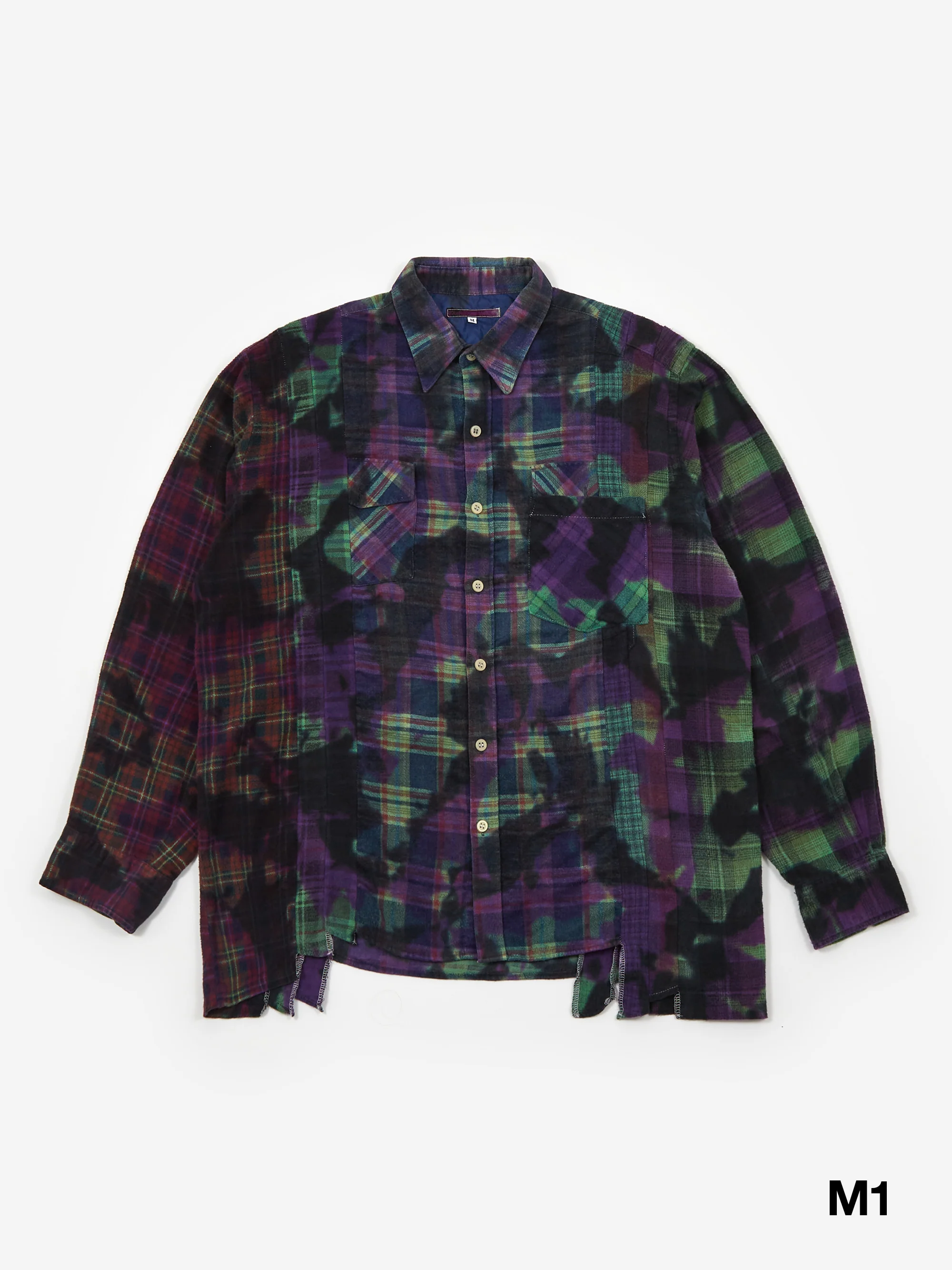 Needles Rebuild 7 Cuts Flannel Shirt / Uneven Dye - Assorted Sale