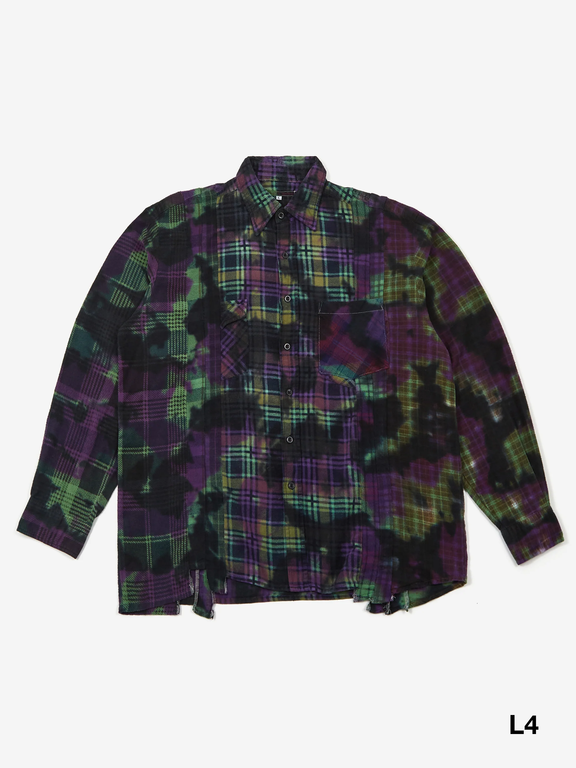 Needles Rebuild 7 Cuts Flannel Shirt / Uneven Dye - Assorted Sale - Image 3