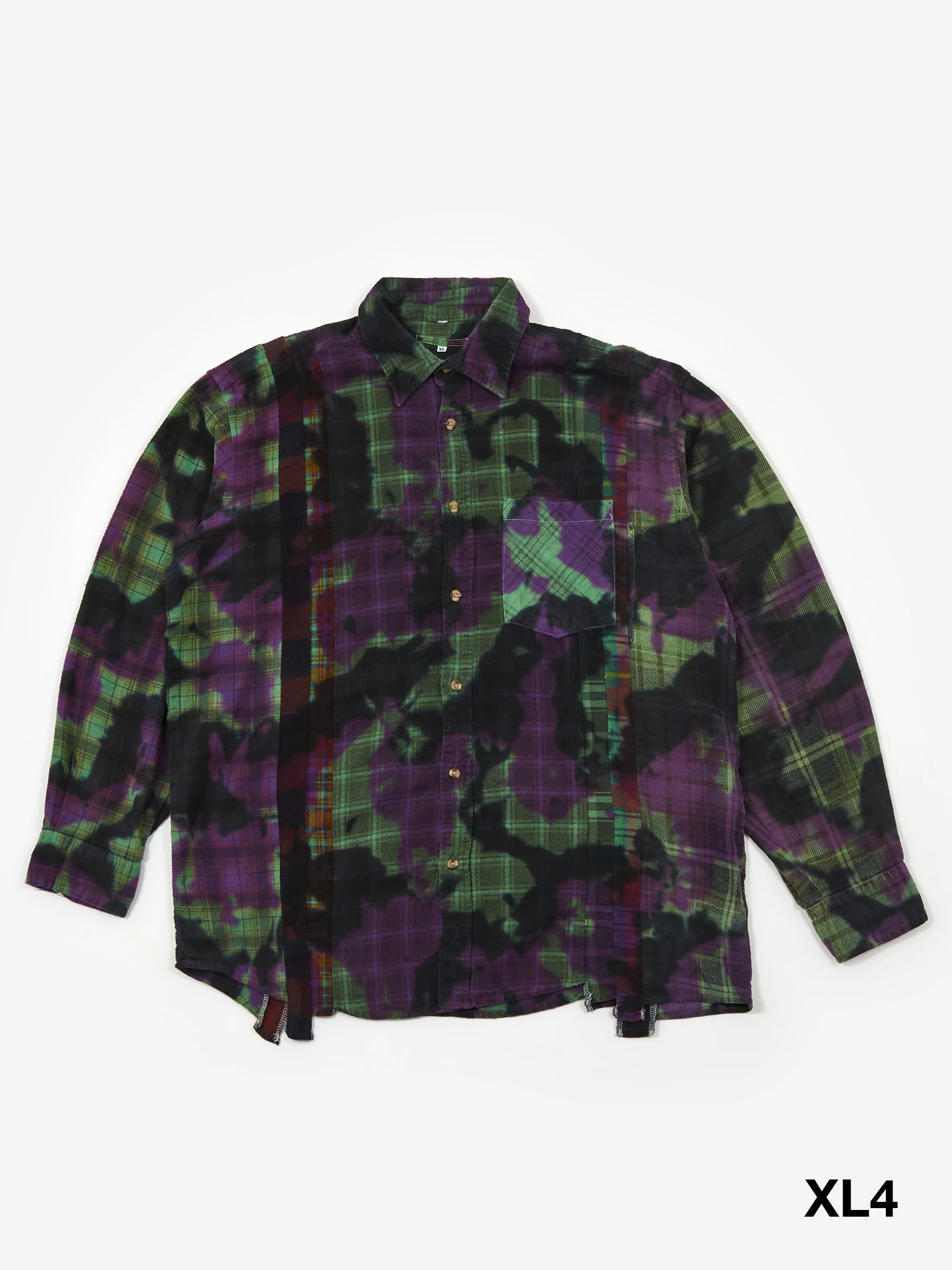 Needles Rebuild 7 Cuts Flannel Shirt / Uneven Dye - Assorted Sale - Image 4