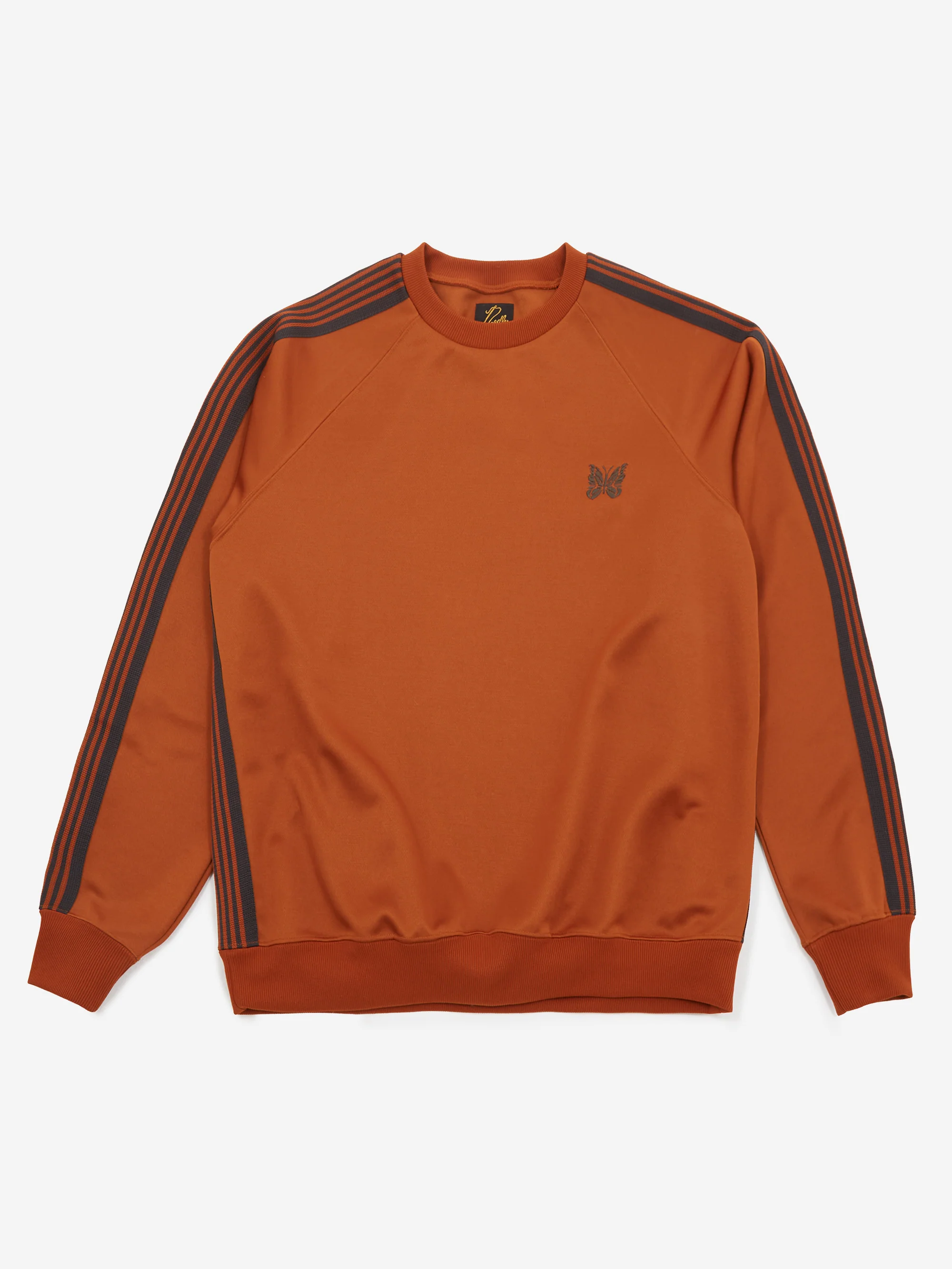 Needles Track Crew Neck Shirt - Poly Smooth - Rust - Image 4