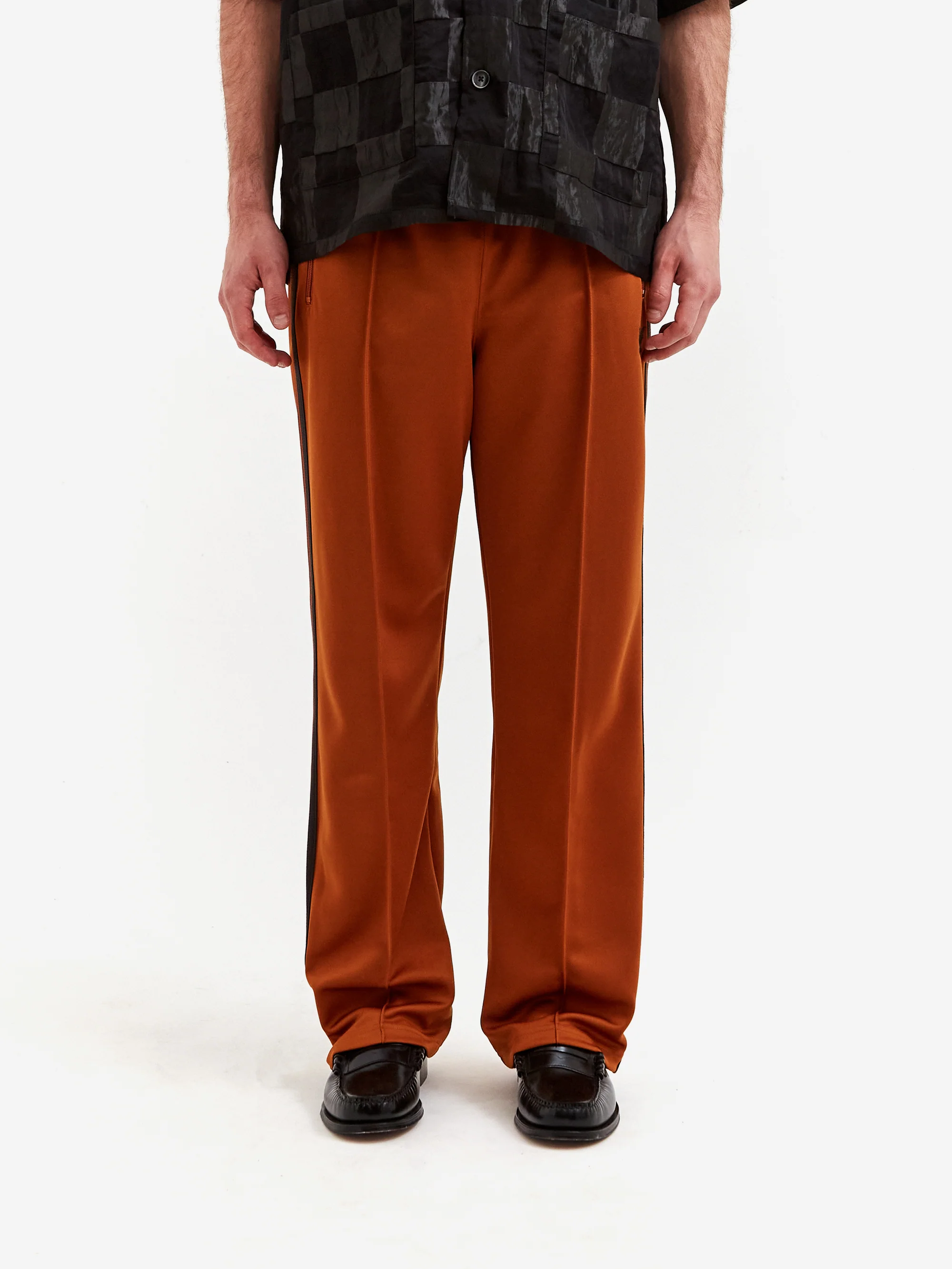 Needles Track Pant - Poly Smooth - Rust - Image 2