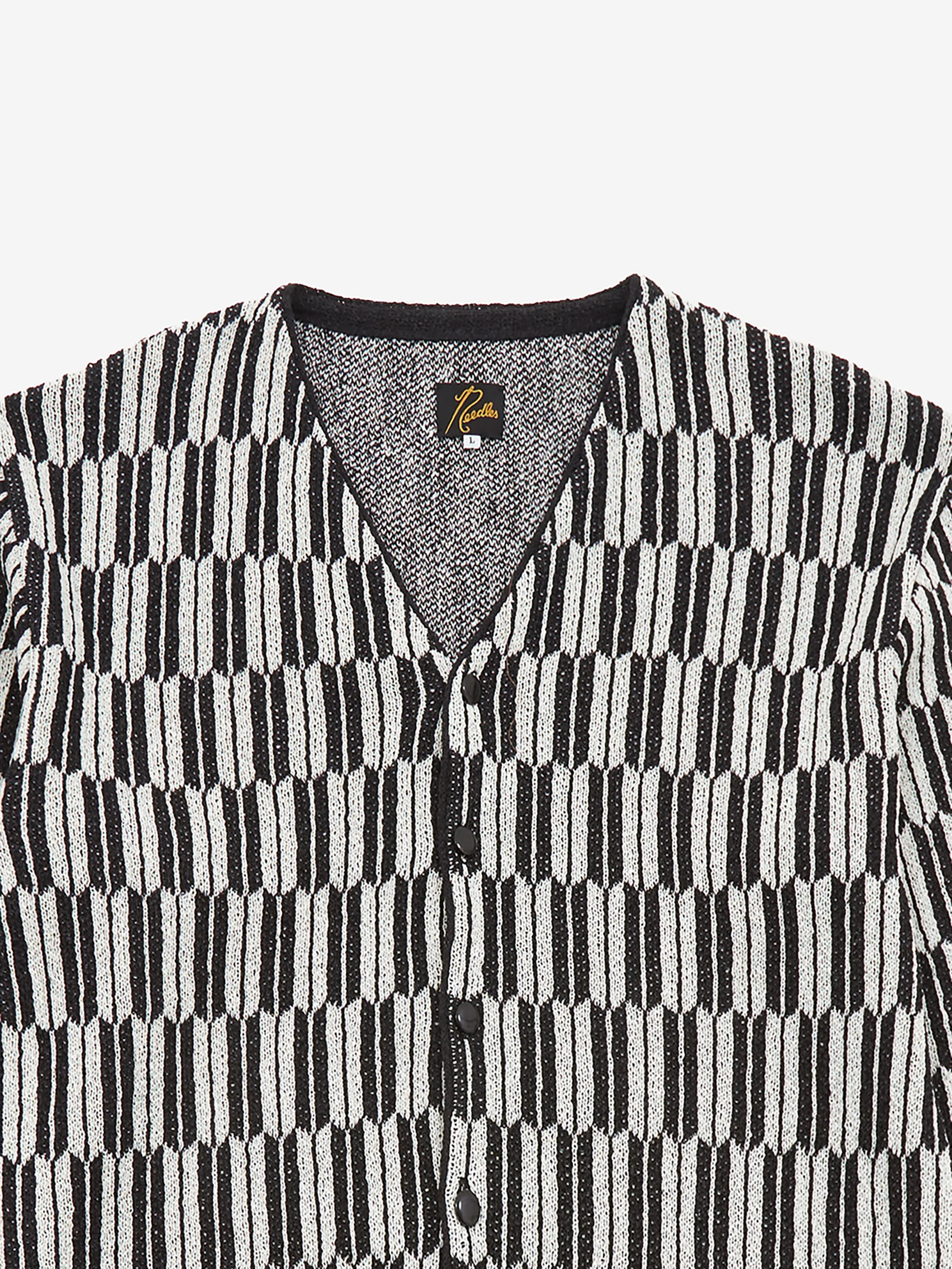 Needles V Neck Cardigan - Arrow Black - Image 3