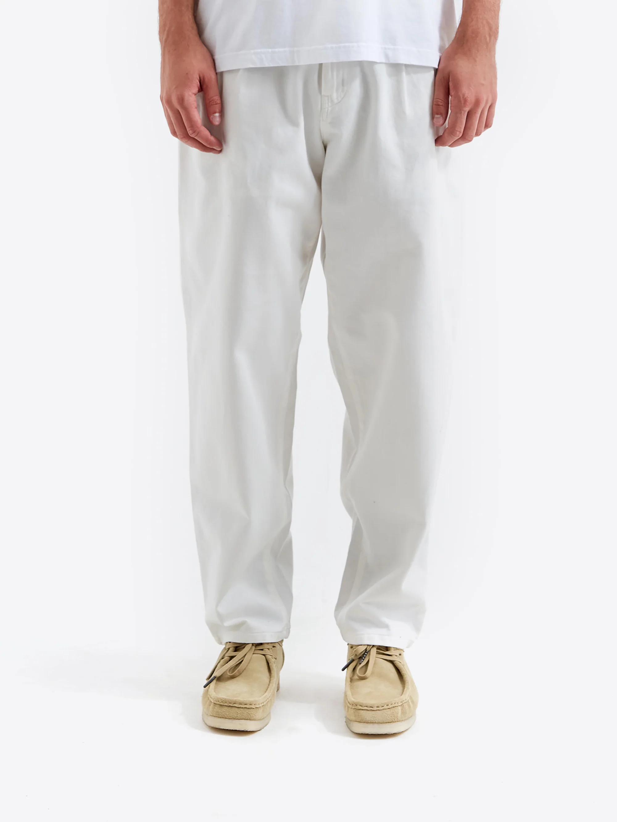 Neighborhood Baggy Silhouette Two Tuck Pants - White - Image 2