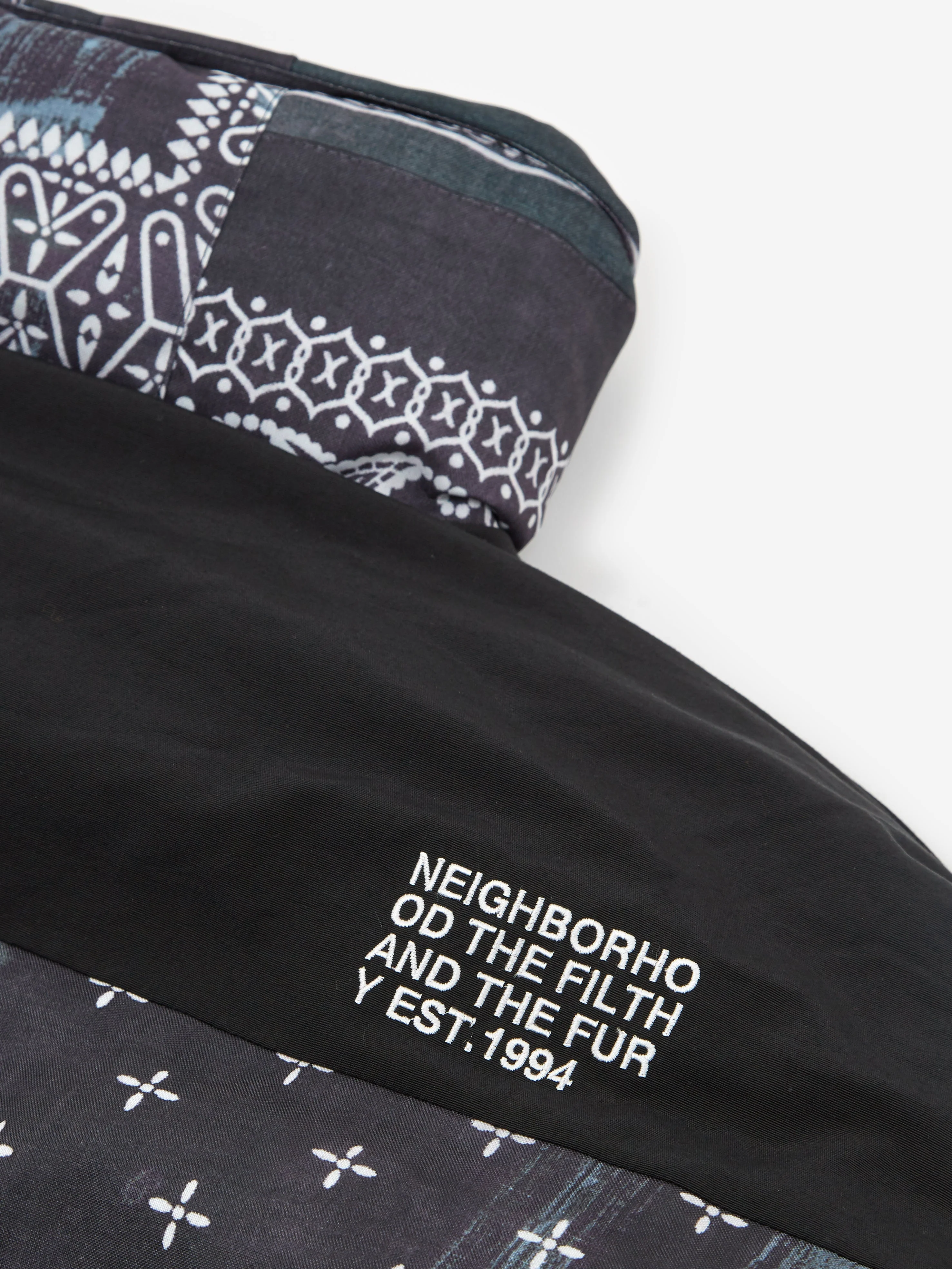 Neighborhood Bandana Chopped Down / E-Jacket - Black - Image 7