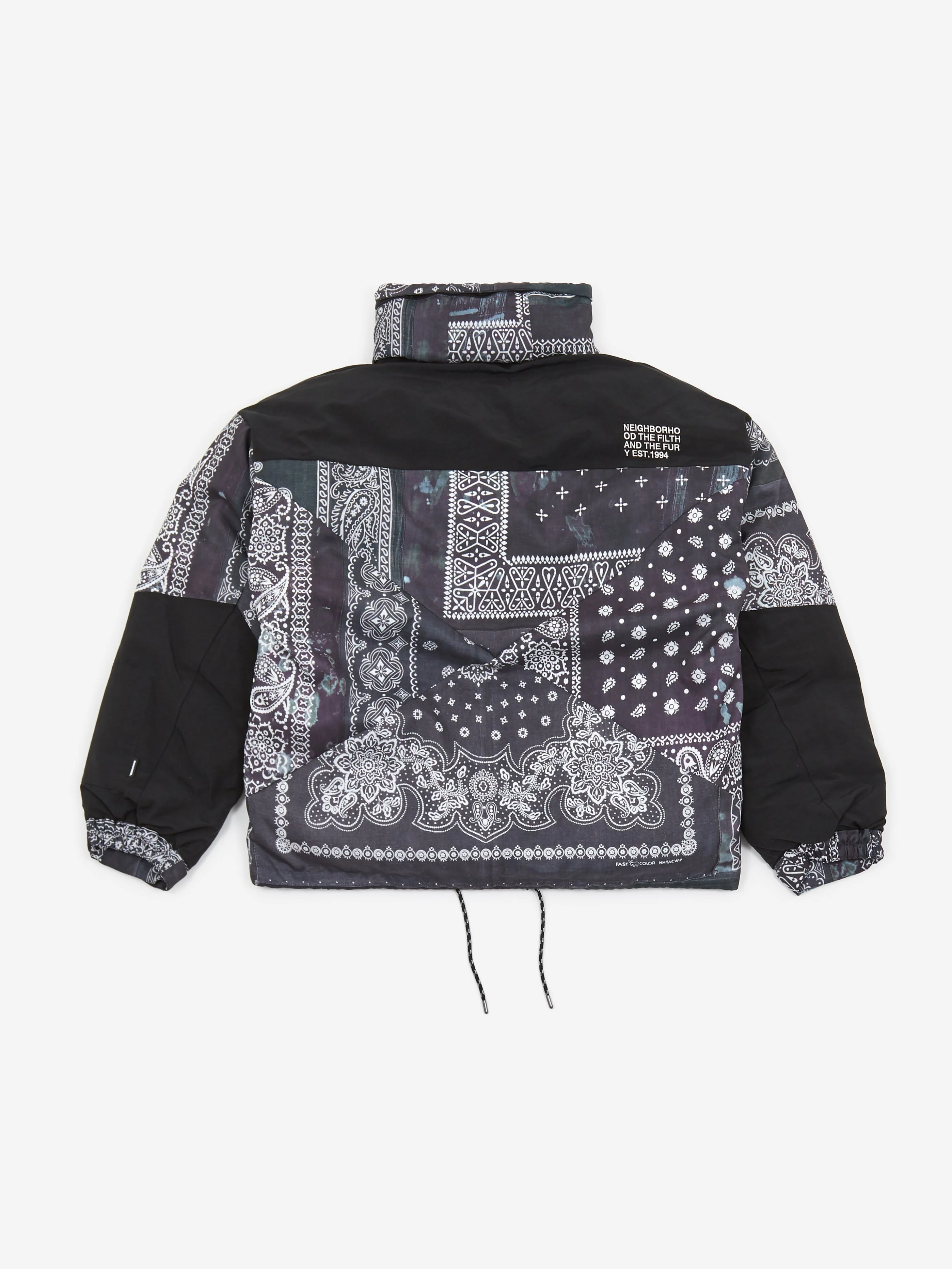 Neighborhood Bandana Chopped Down / E-Jacket - Black - Image 8