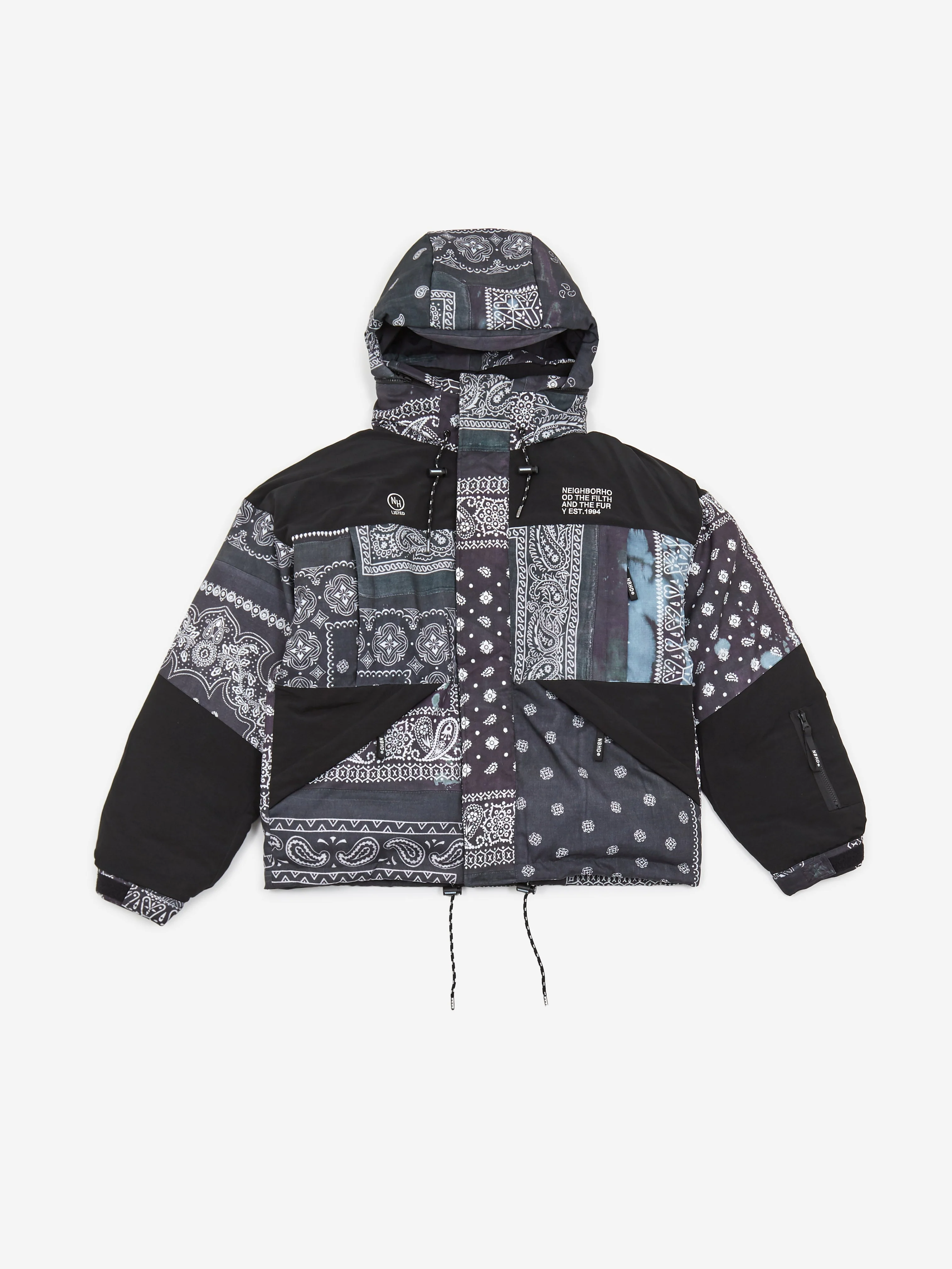 Neighborhood Bandana Chopped Down / E-Jacket - Black - Image 9