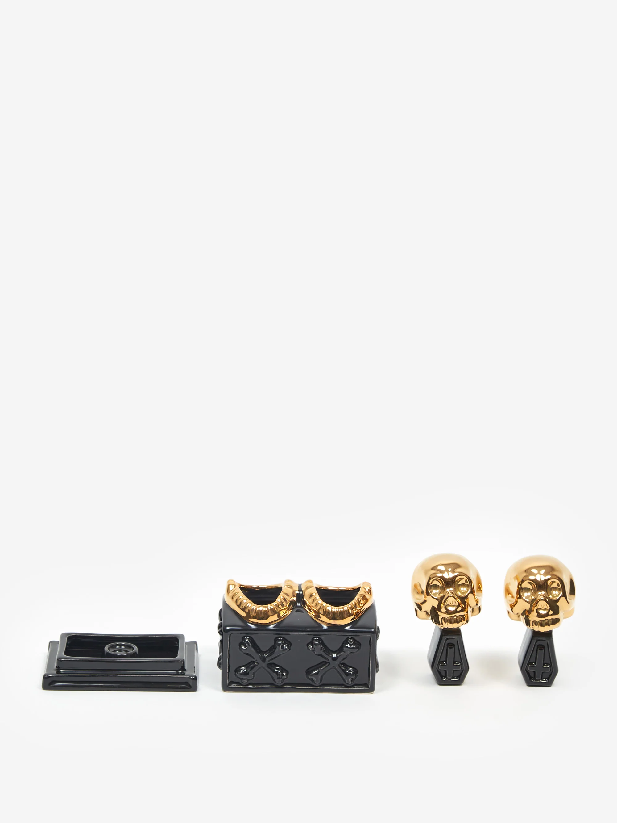 Neighborhood Dualskull Incense Chamber - Black & Gold - Image 2