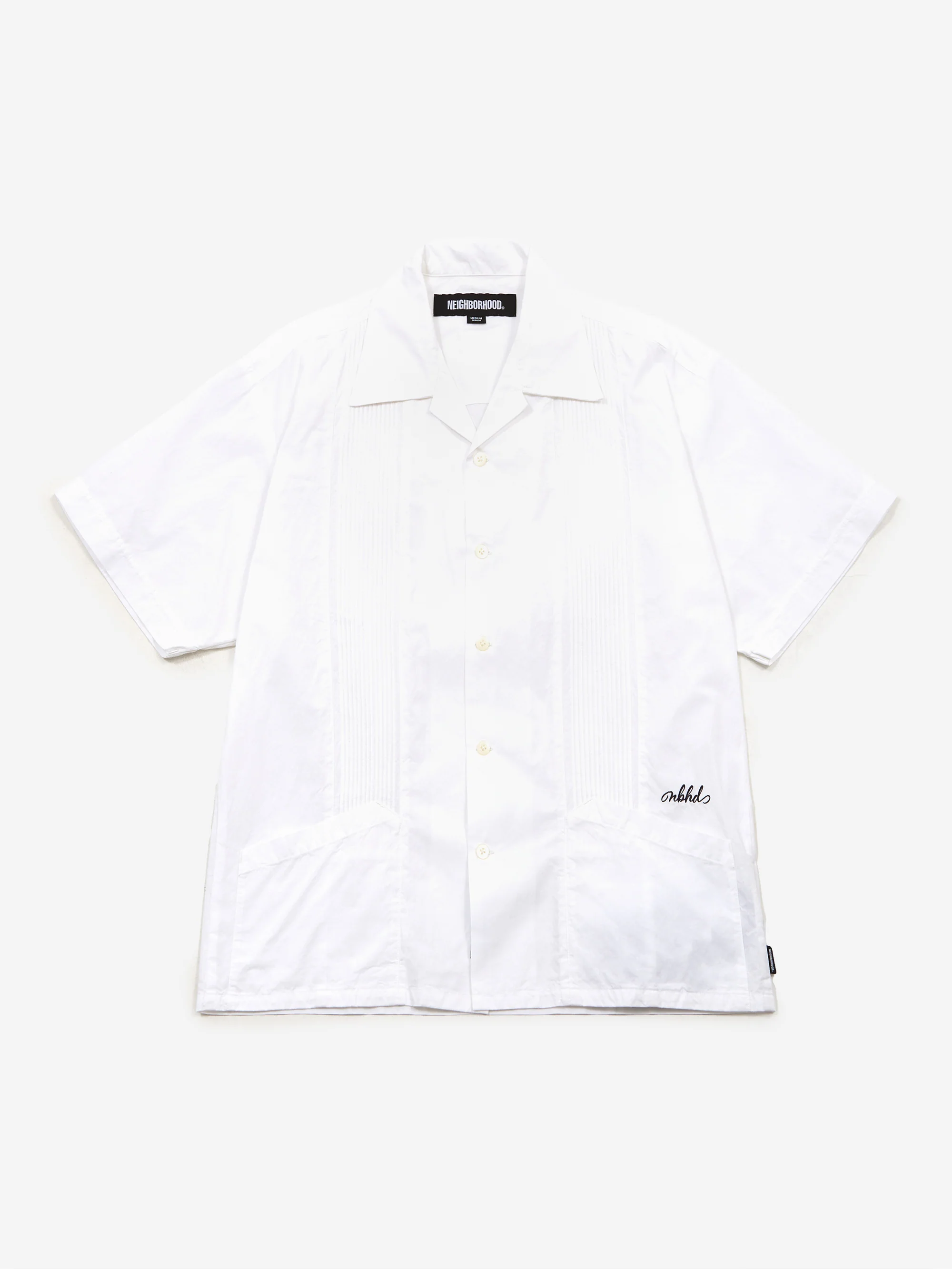 Neighborhood Guayabera Short Sleeve Shirt - White