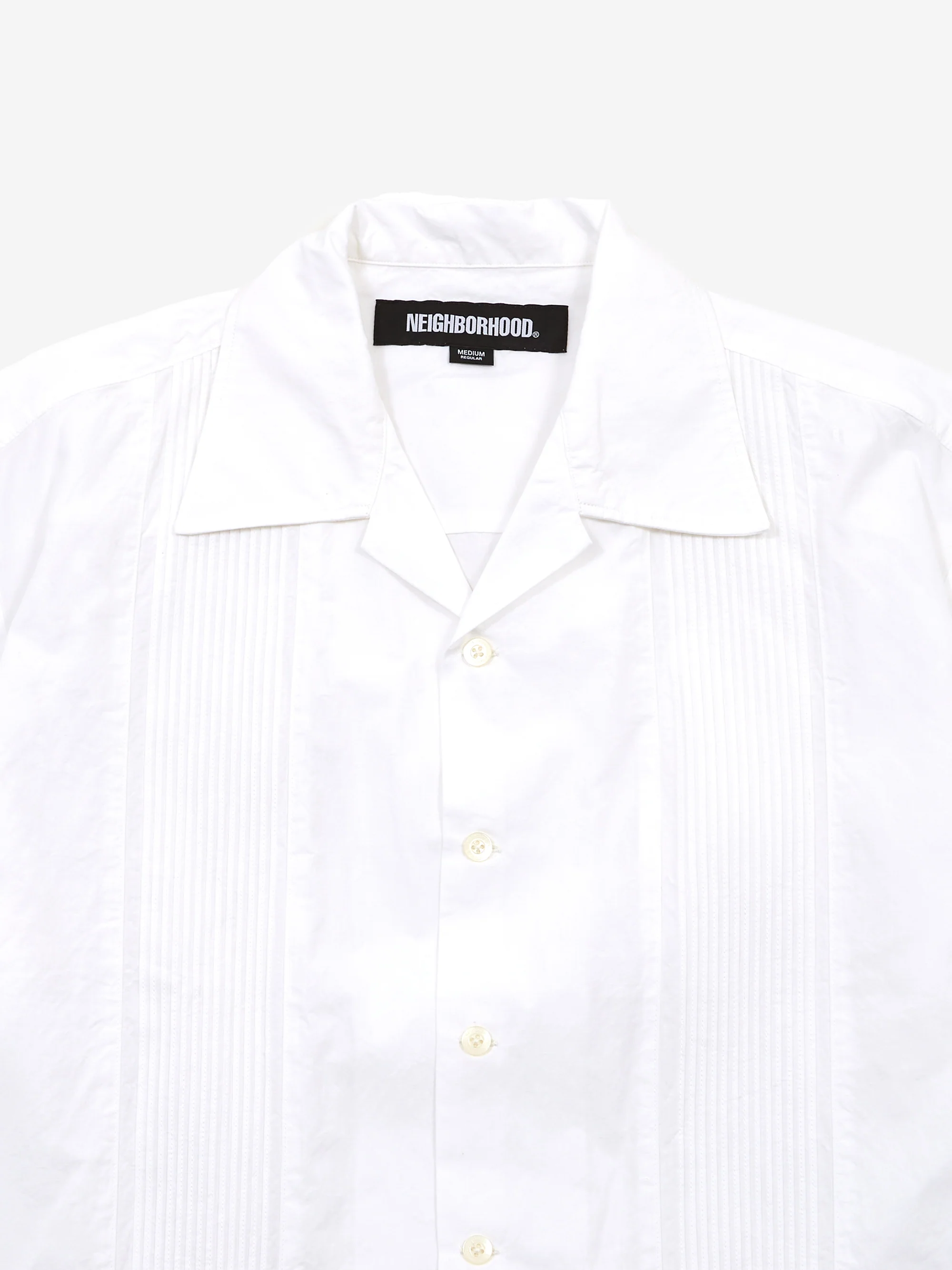 Neighborhood Guayabera Short Sleeve Shirt - White - Image 3