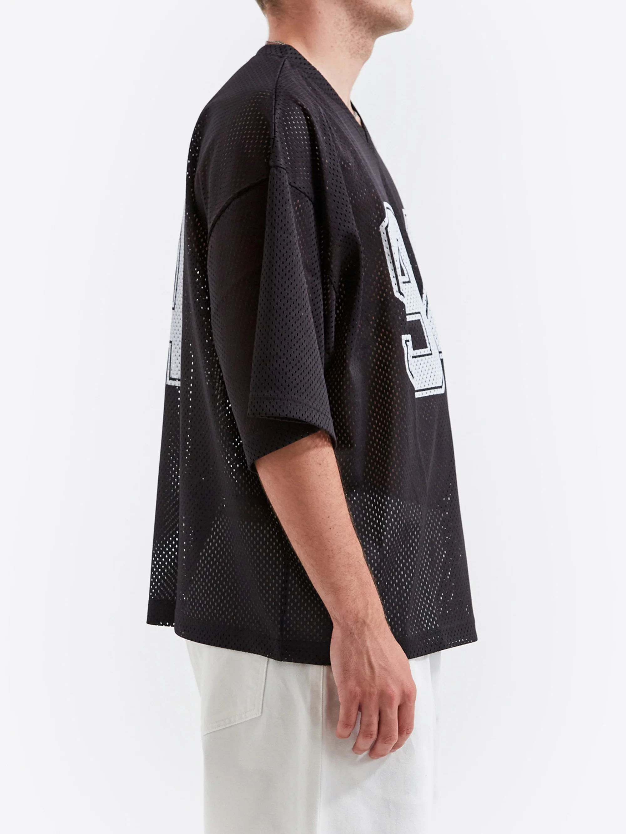 Neighborhood Hockey V-Neck Short Sleeve T-Shirt - Black - Image 5
