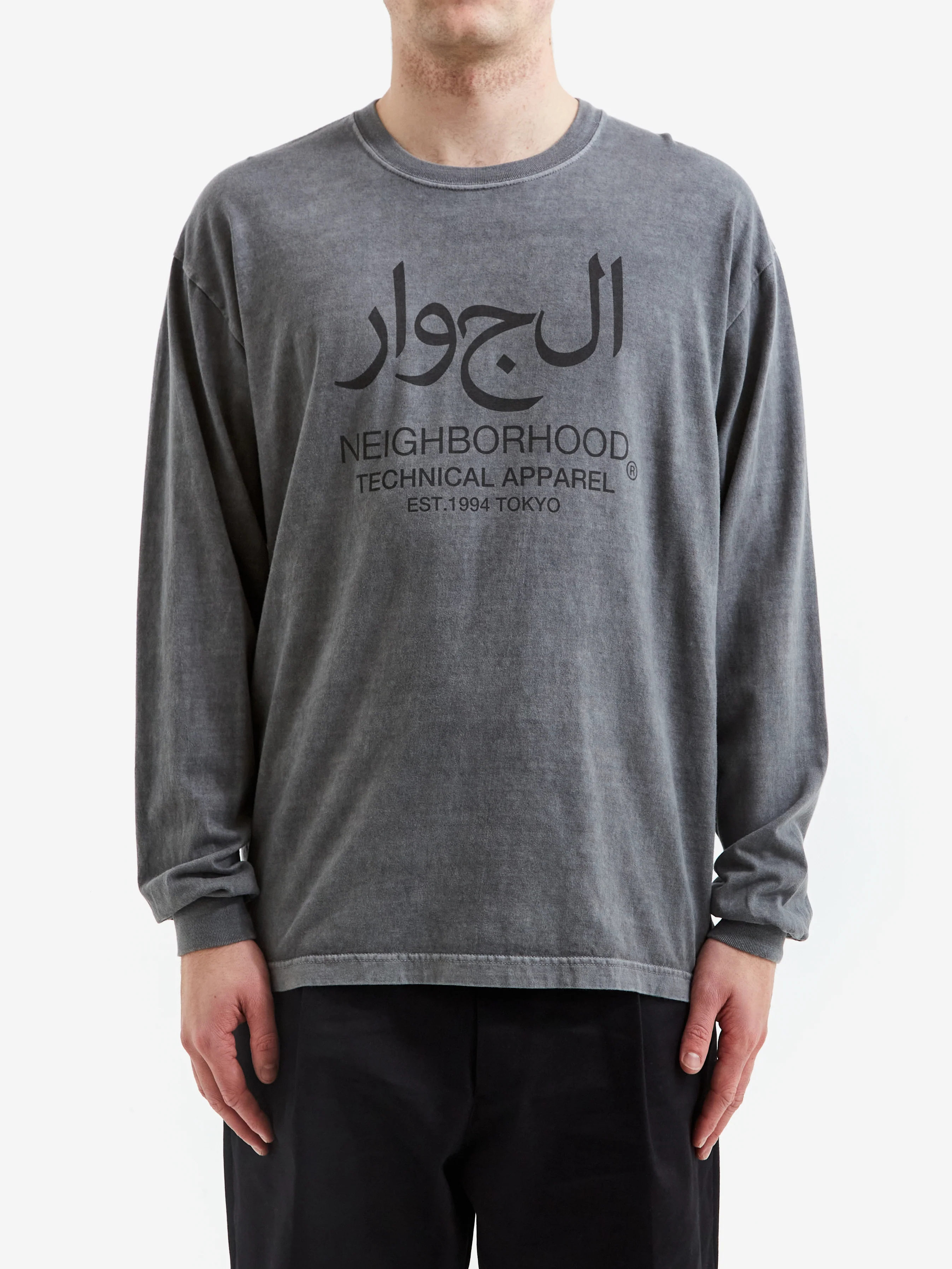 Neighborhood NH T-Shirt Long Sleeve 15 - Grey - Image 2