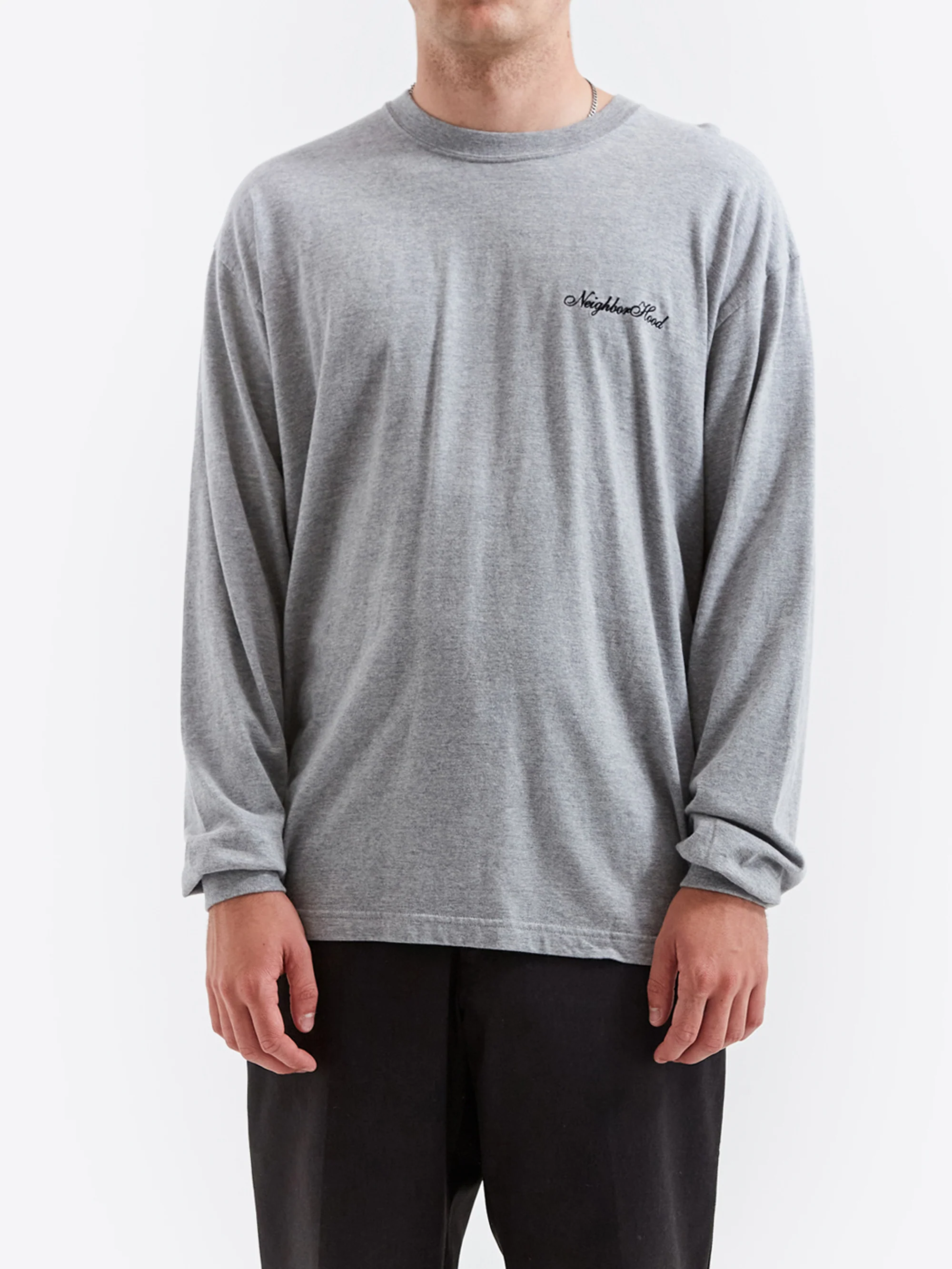 Neighborhood NH. T-Shirt Long Sleeve 3 - Grey - Image 2